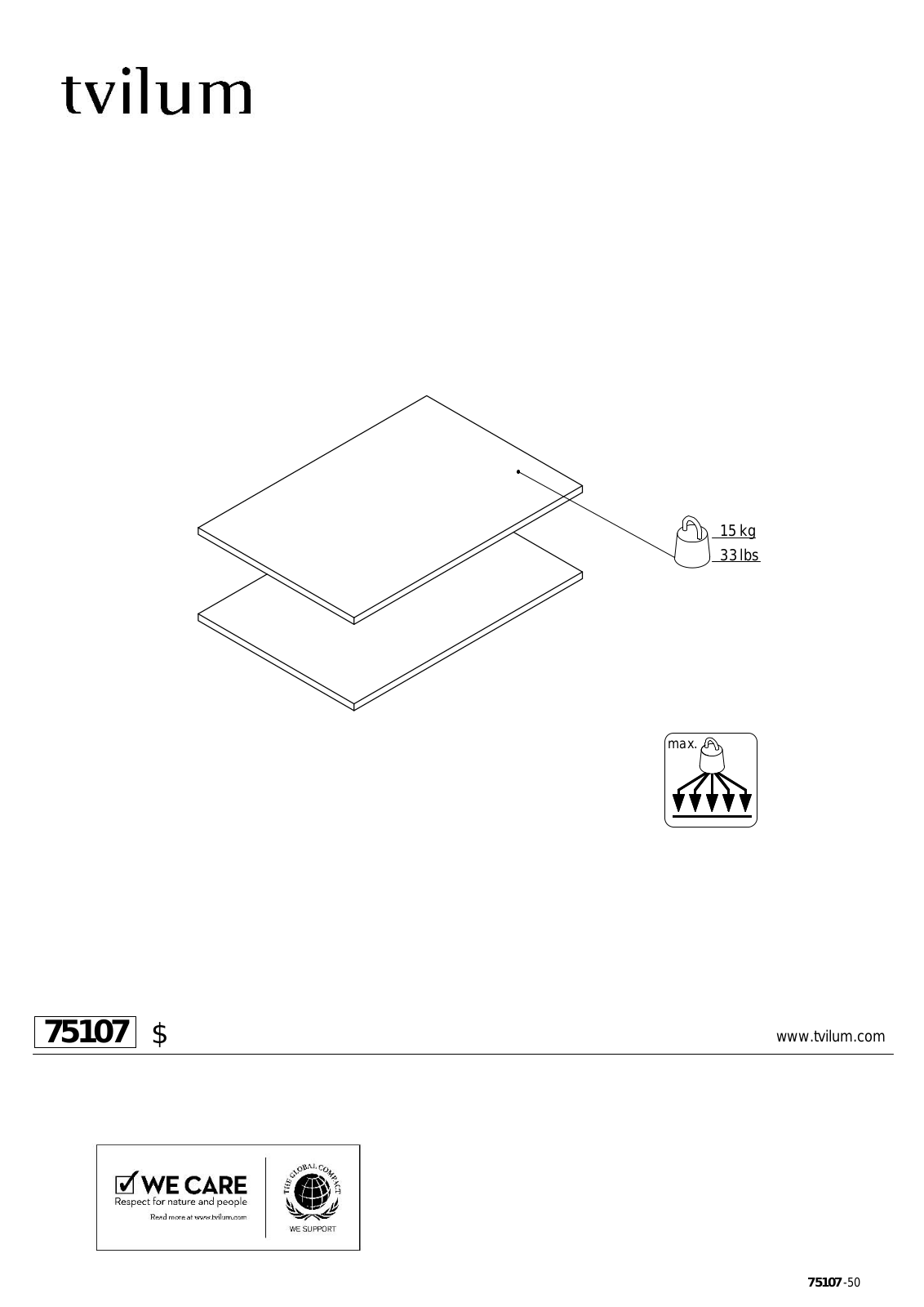 Tvilum 75107 User Manual