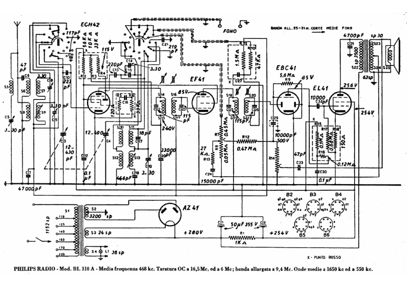 Philips bi310a schematic