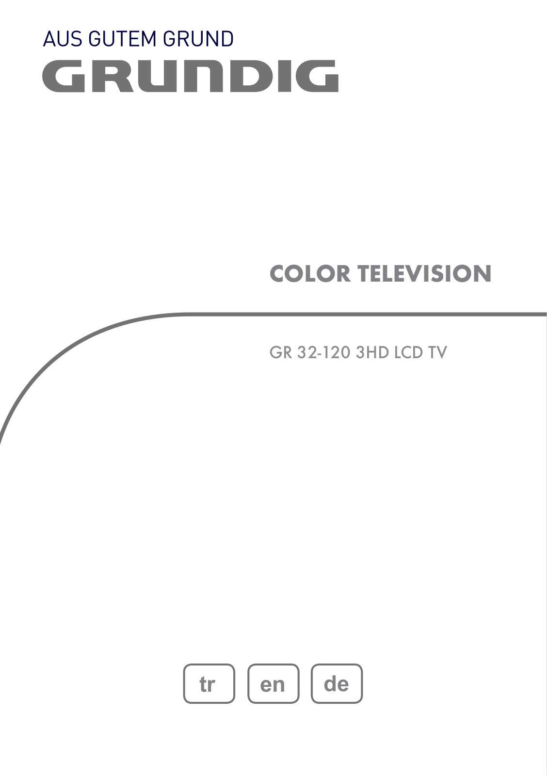 Grundig GR 32-120 3HD LCD TV User manual