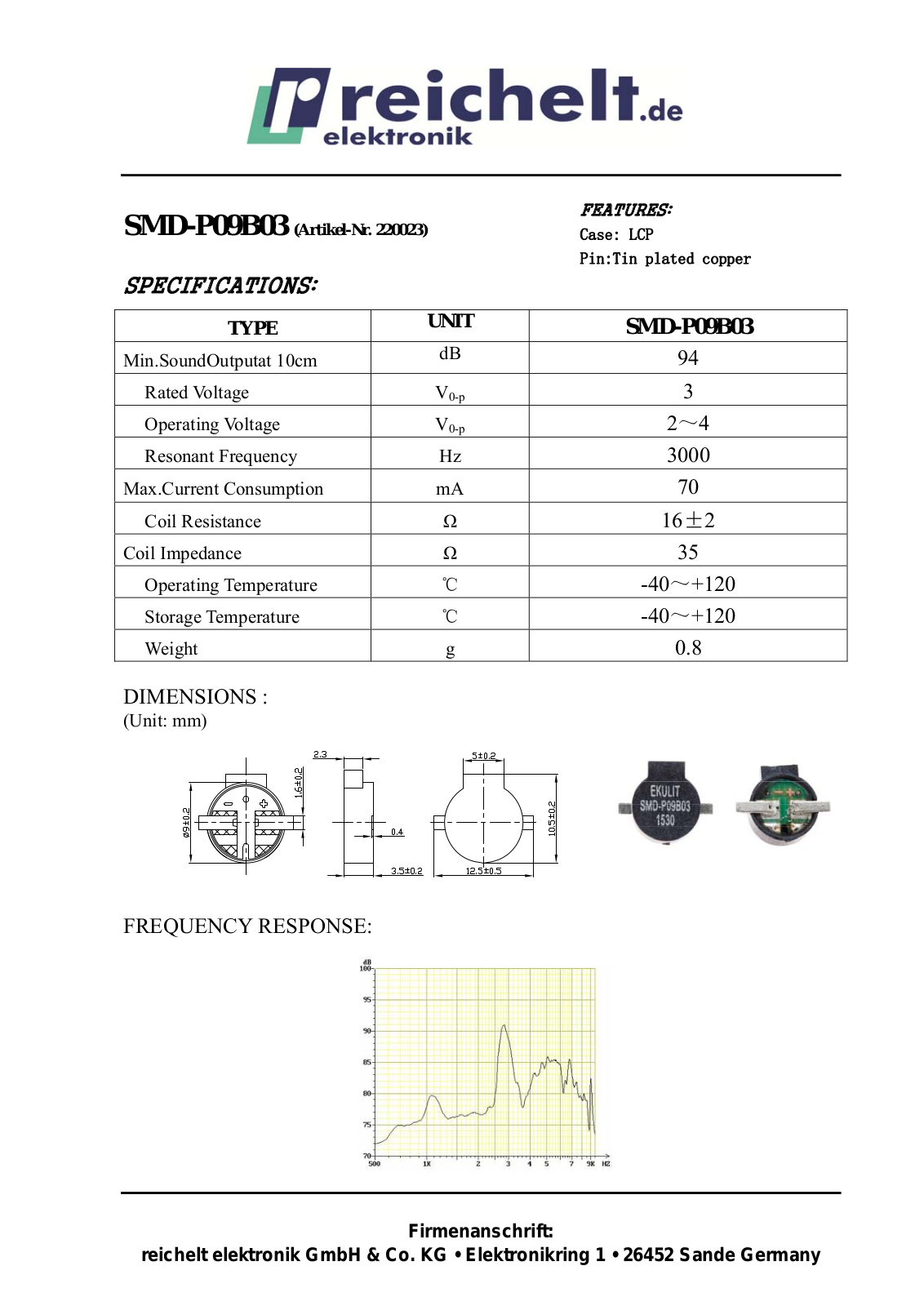 EKULIT SMD-P09B03 Datasheet - ManualMachine.com