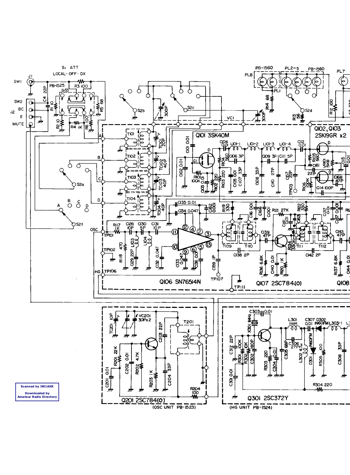 Yaesu FRG7 Schematic