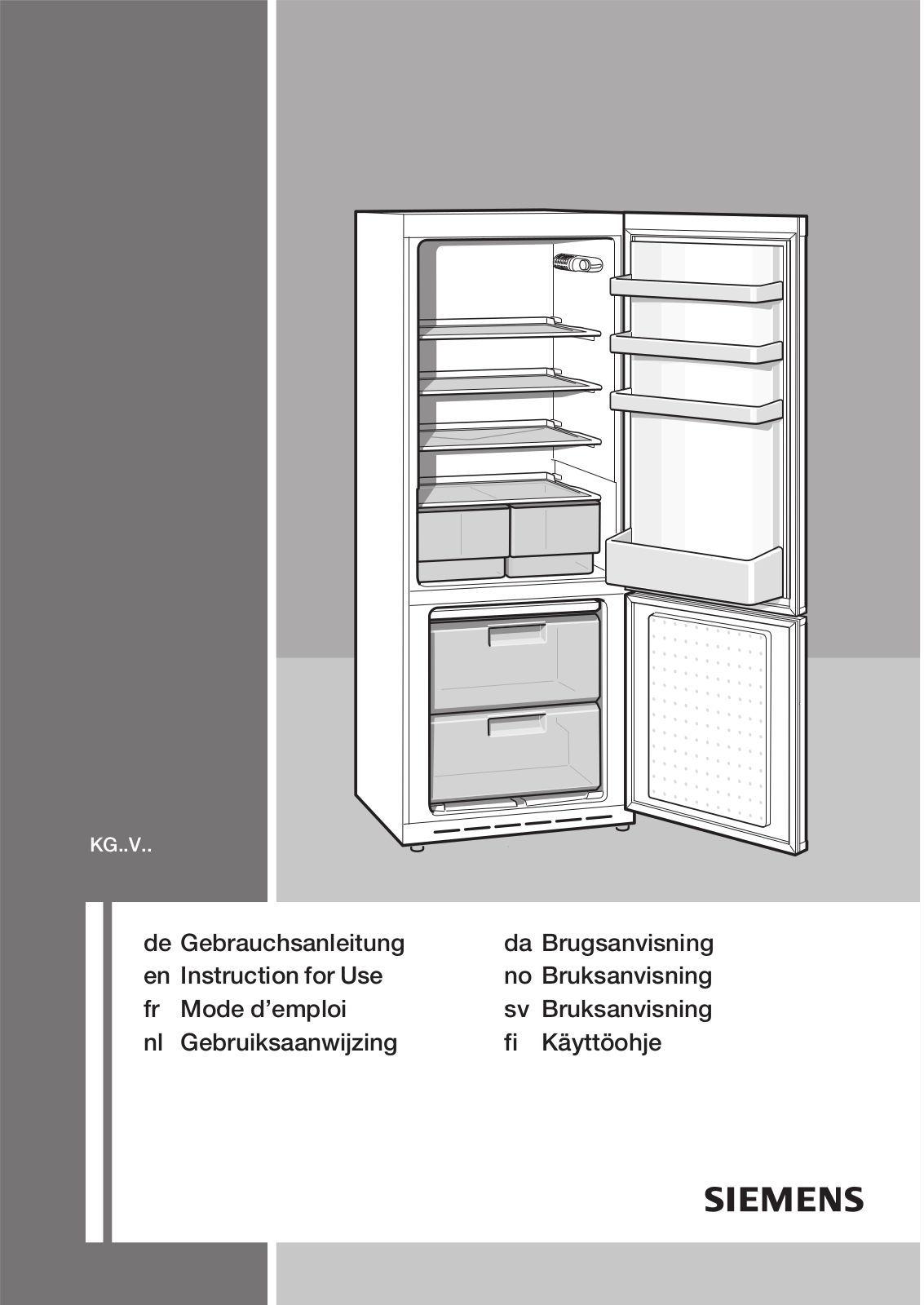 SIEMENS KG28VV00 User Manual