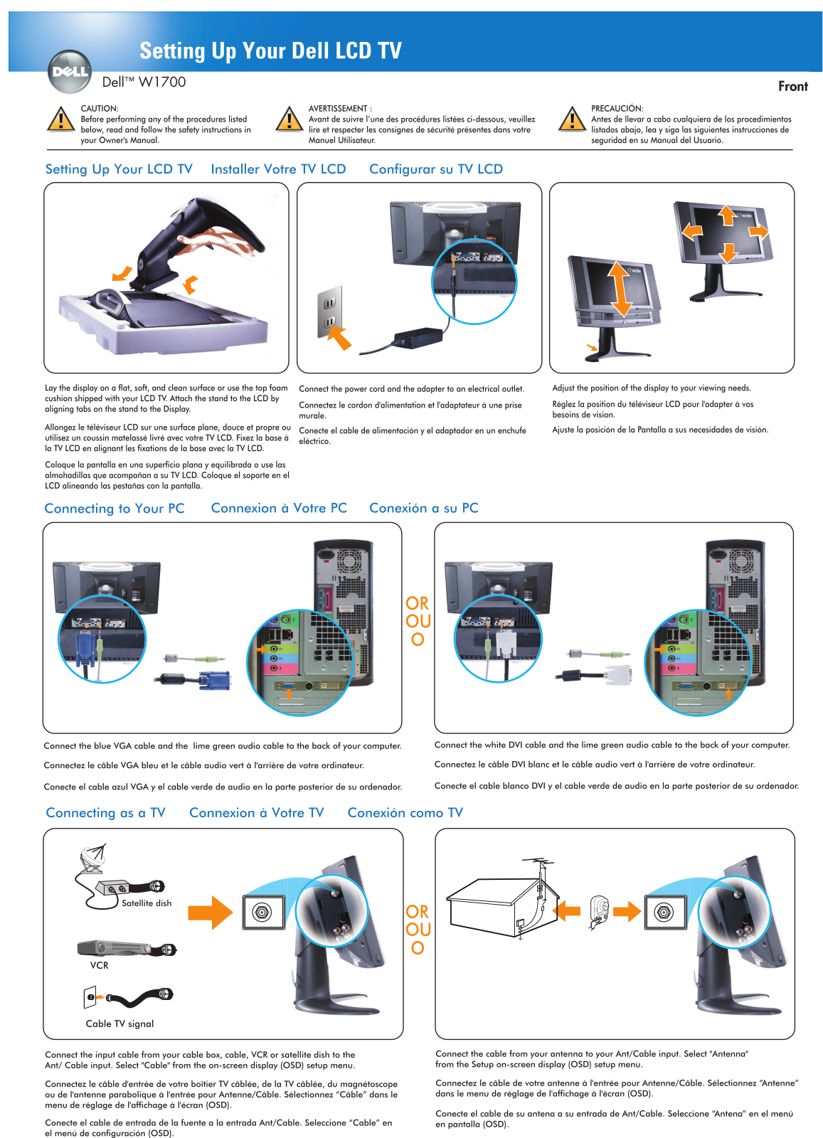 Dell W 1700 User Manual