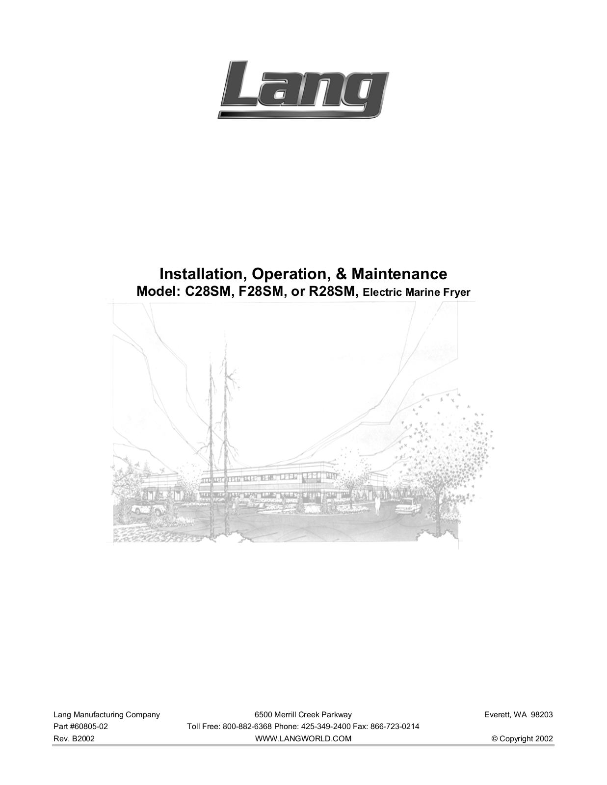 Lang Manufacturing C28SM Service Manual