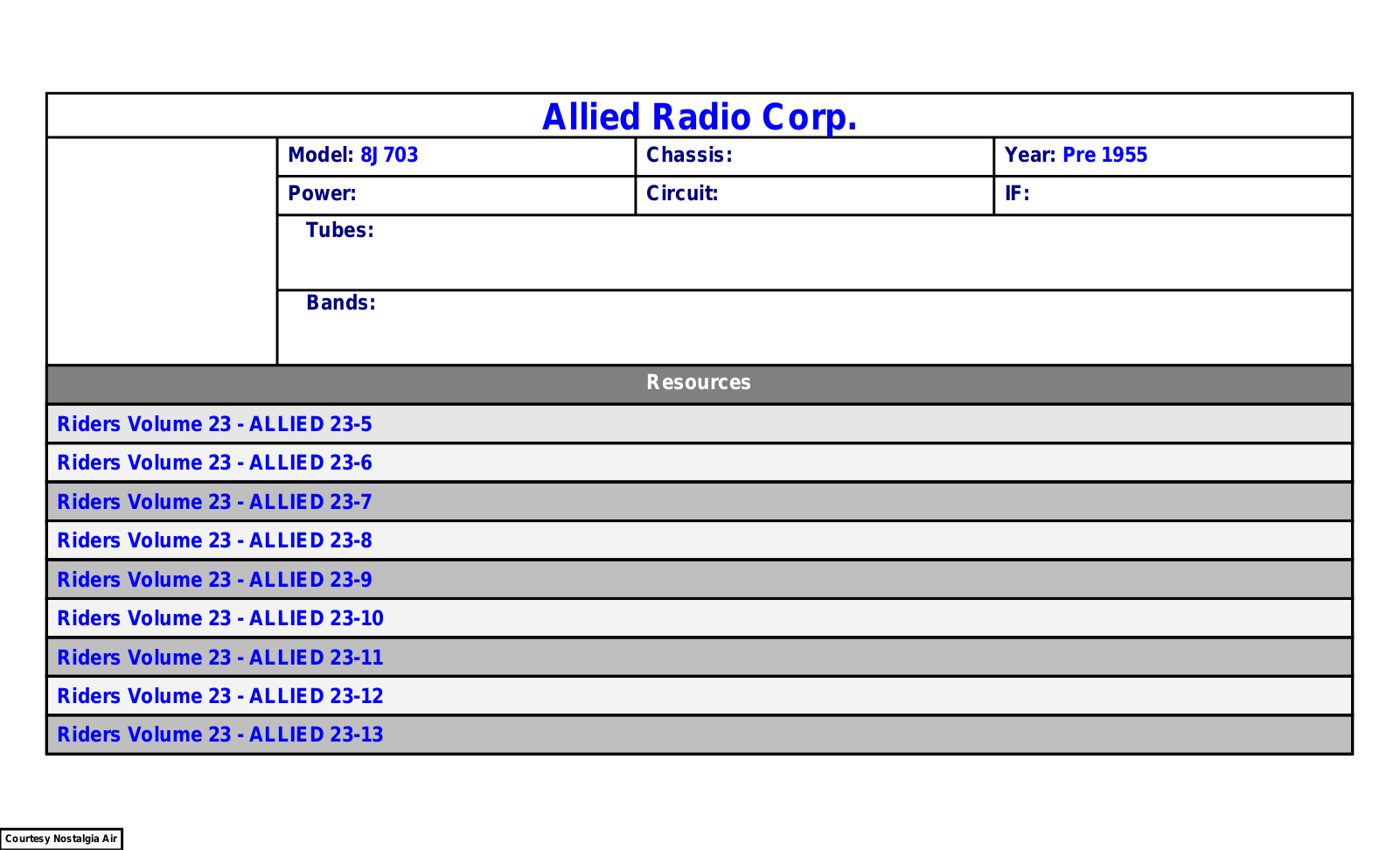Allied Radio 8J703 Schematic - ManualMachine.com
