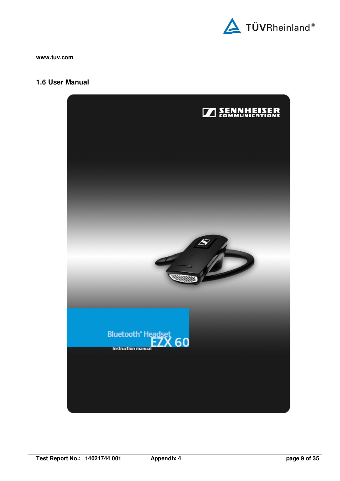 Sennheiser Electronic CBMSGB User Manual