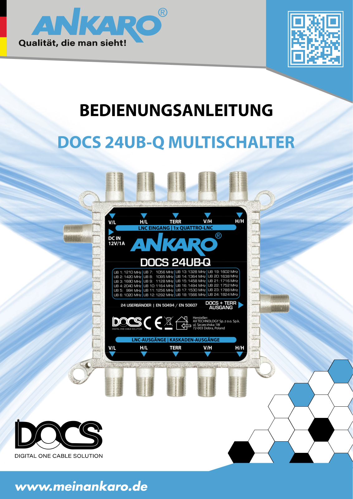 ANKARO ANK DOCS 24UB-Q Instructions - ManualMachine.com