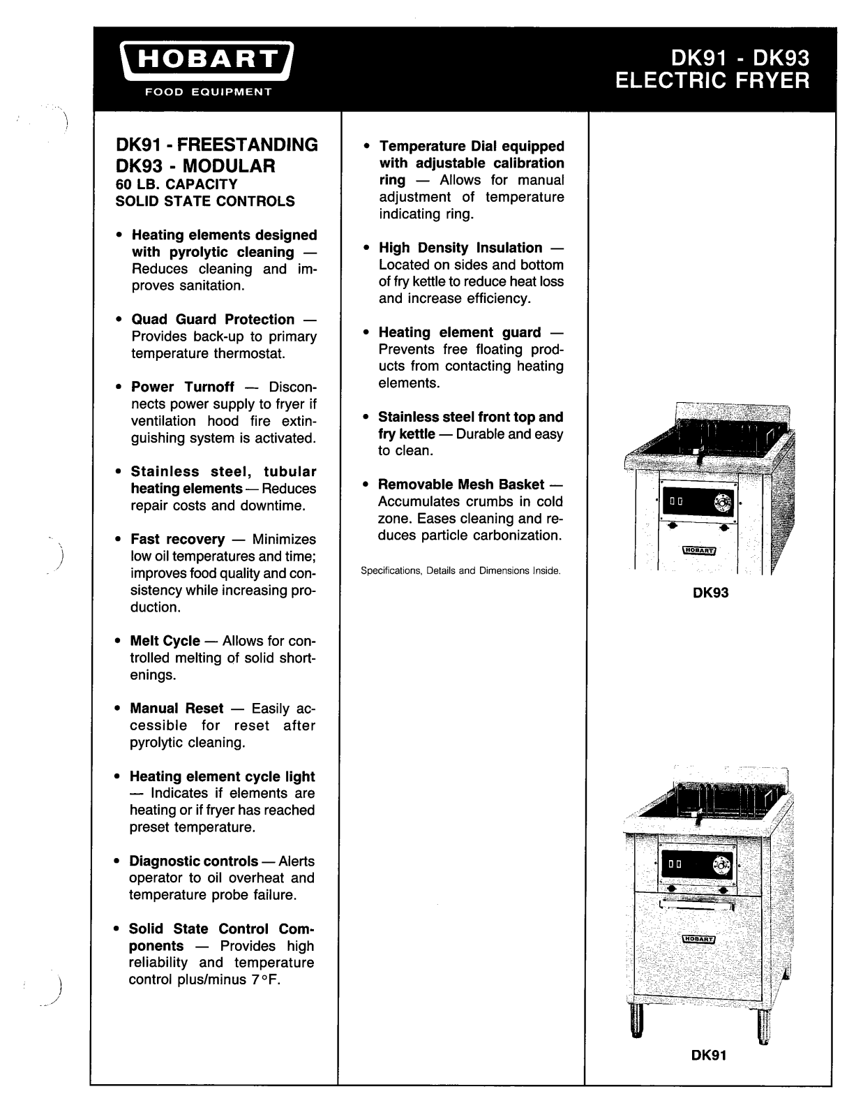 Hobart DK91 User Manual