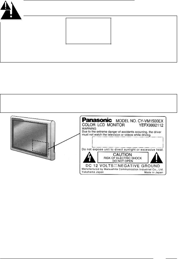 Panasonic CY-VM1500EX User Manual