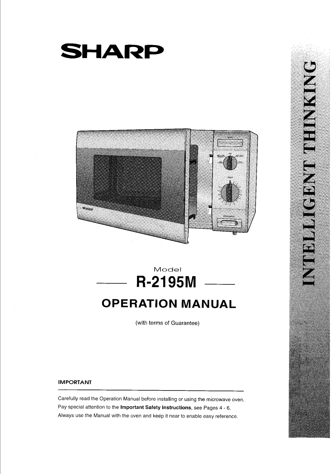 Sharp R2195 User Manual