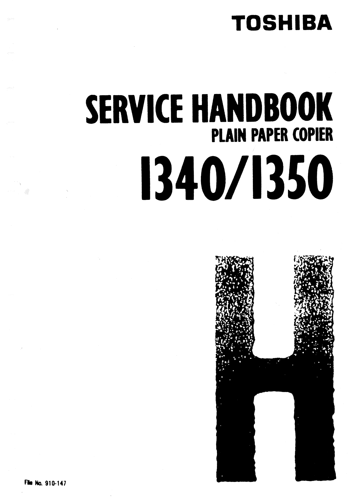 TOSHIBA 1340, 1350 Service handbook