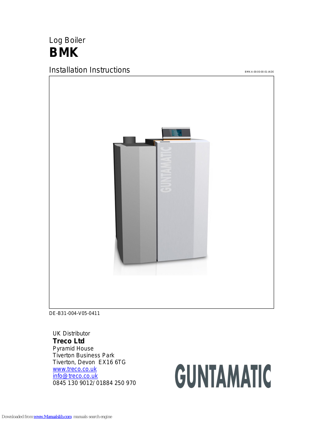 Guntamatic BMK, BMK 20/30, BMK 40/50 Installation Instructions Manual