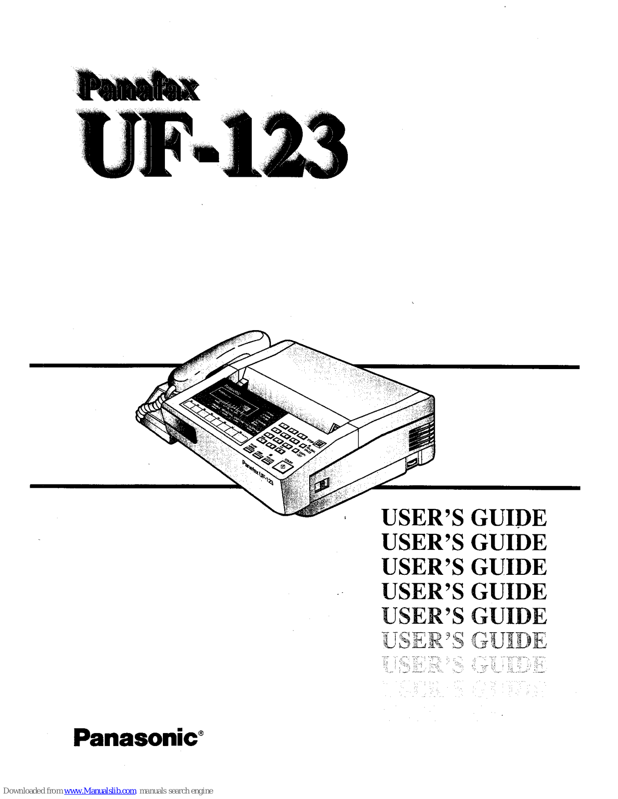 Panasonic Panafax UF-123 User Manual