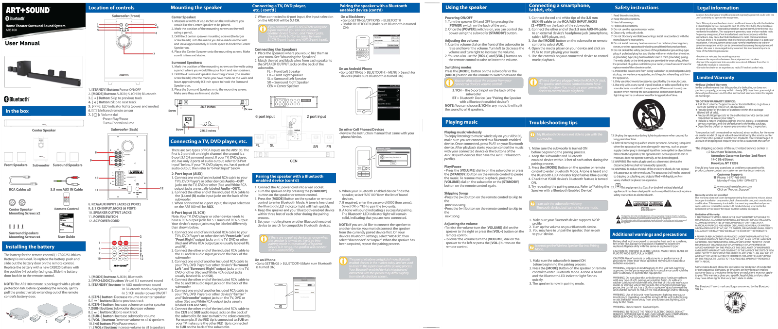 Art Sound AR5100 User Manual