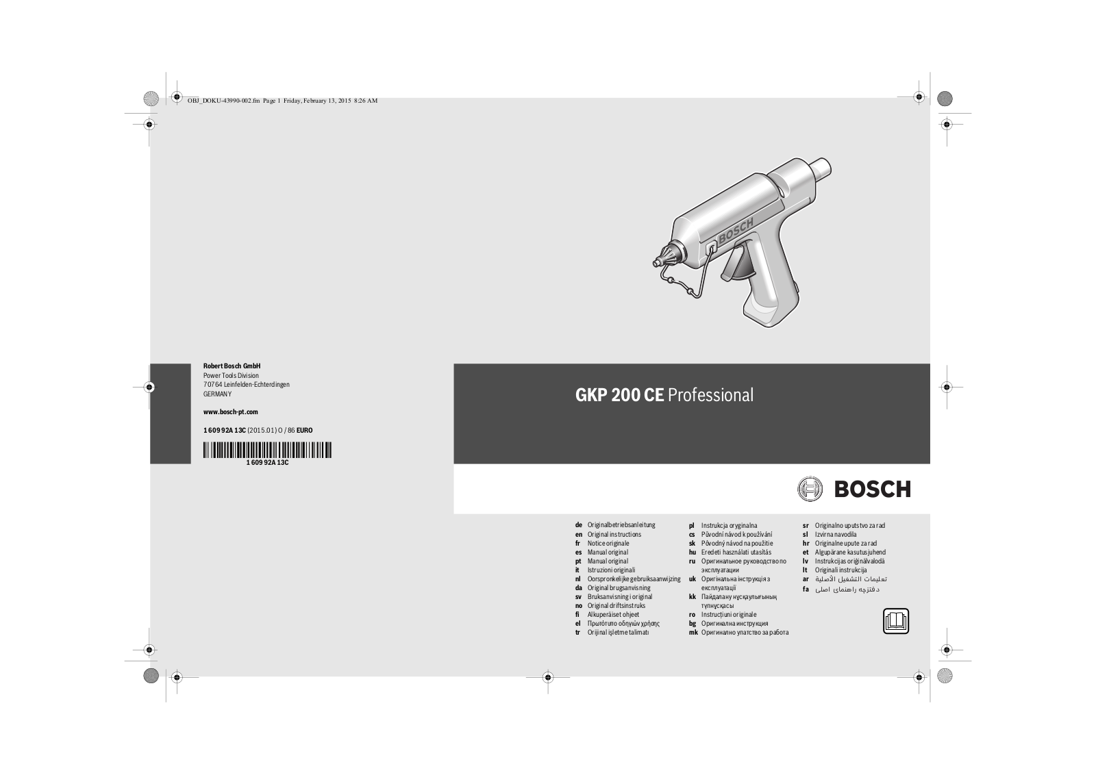 Bosch GKP 200 CE User Manual