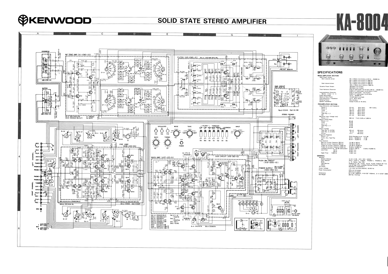 Kenwood KA-8004 Schematic