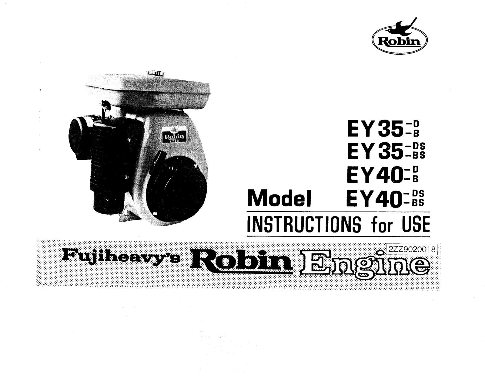 Robin EY40-D, EY40-DS, EY40-B, EY35-D, EY35-BS User Manual