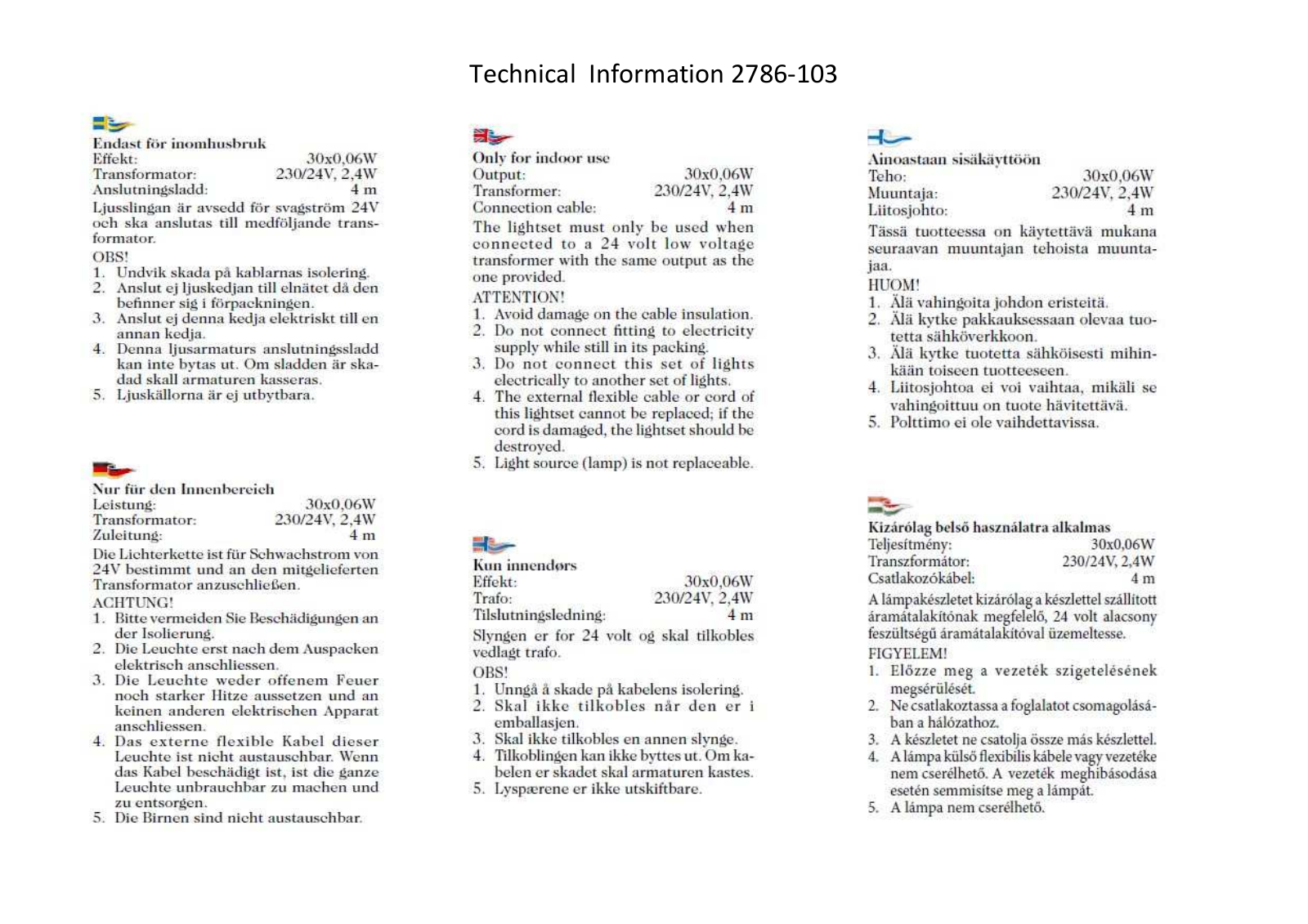 Konstsmide 2786-103 User guide