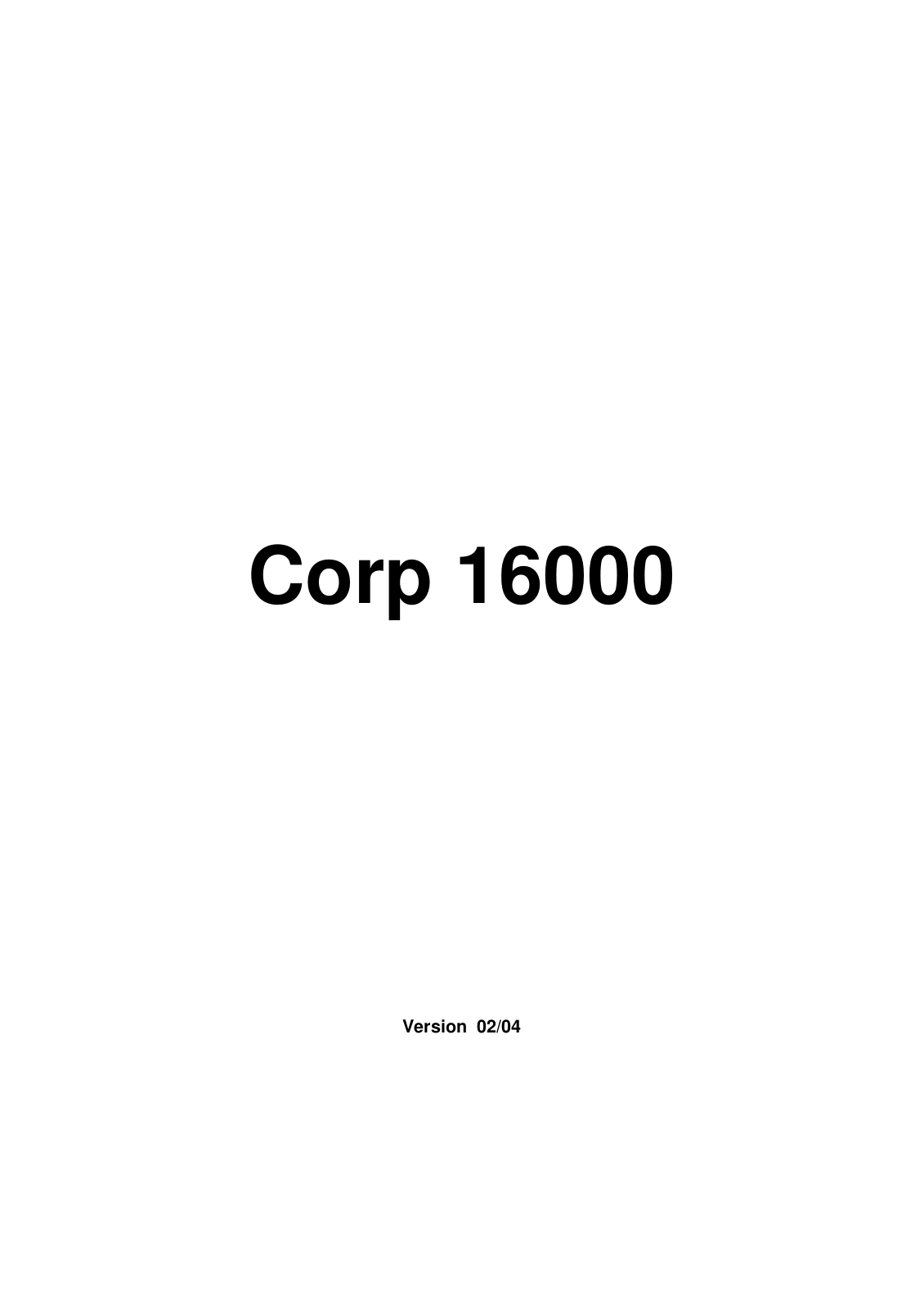 Intelbras CORP 16000 PABX User Manual