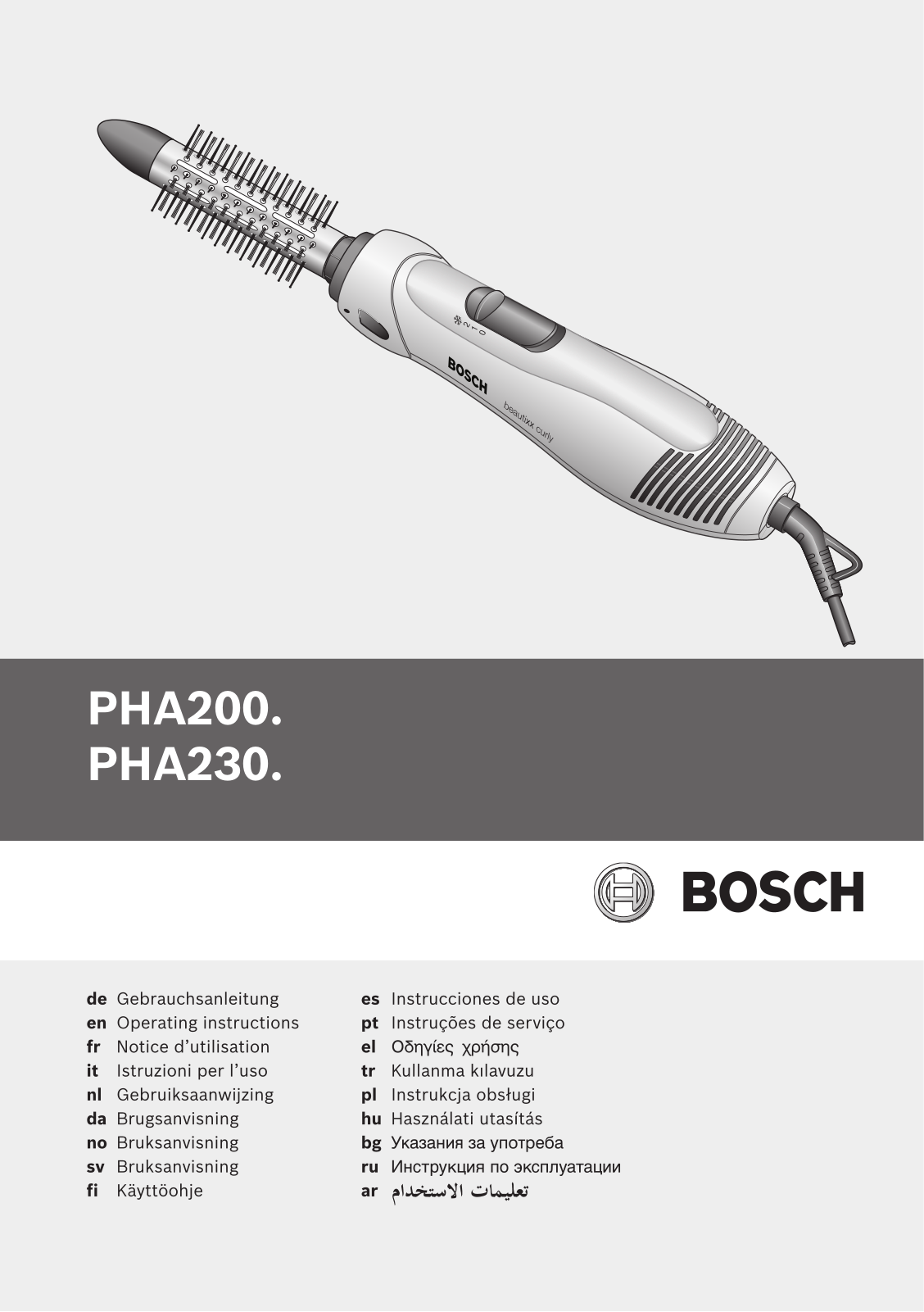 Bosch PHA 2000 User Manual