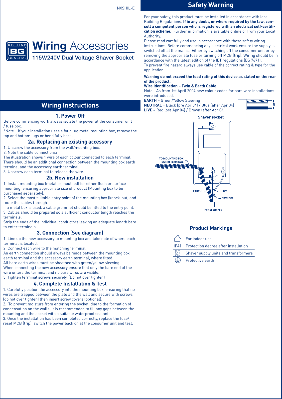 BG Electrical NBS20G, NPC20W User guide - ManualMachine.com