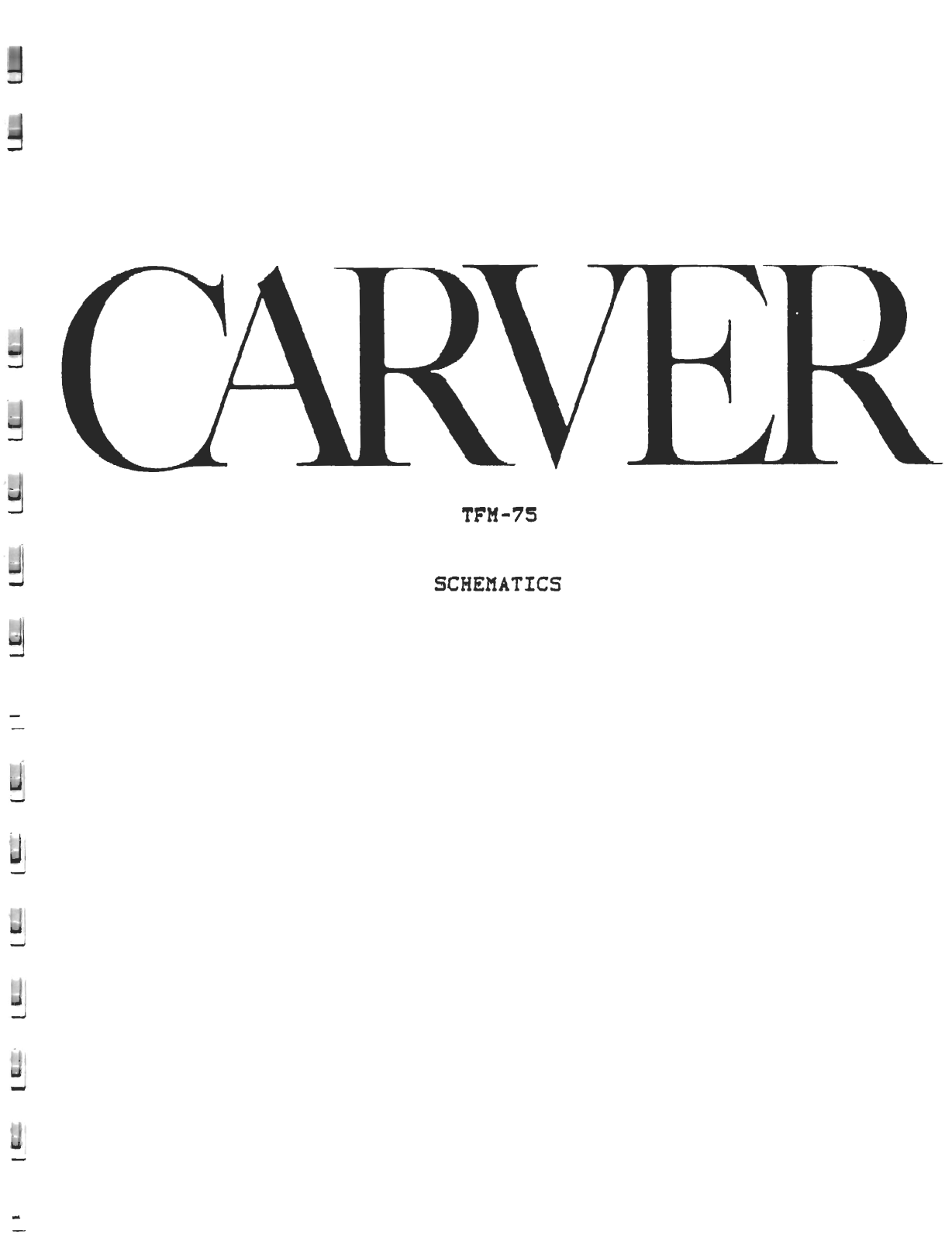 Carver TFM-75 Service manual