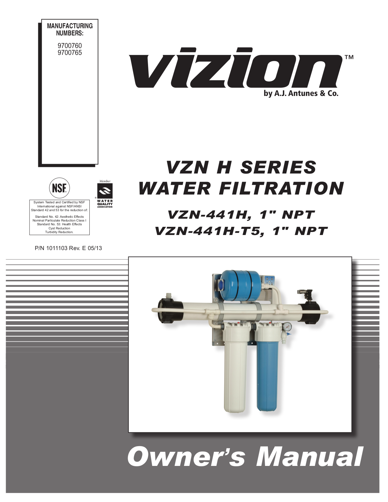 A.J. Antunes & Co VZN-441H-T5 9700765 User Manual