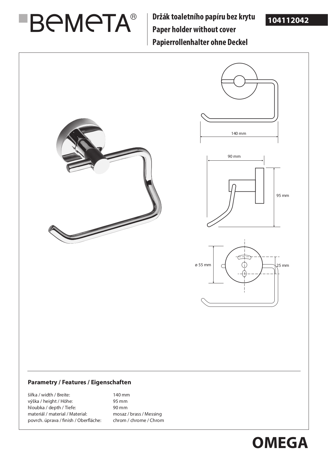 Bemeta Omega 104112042 User guide