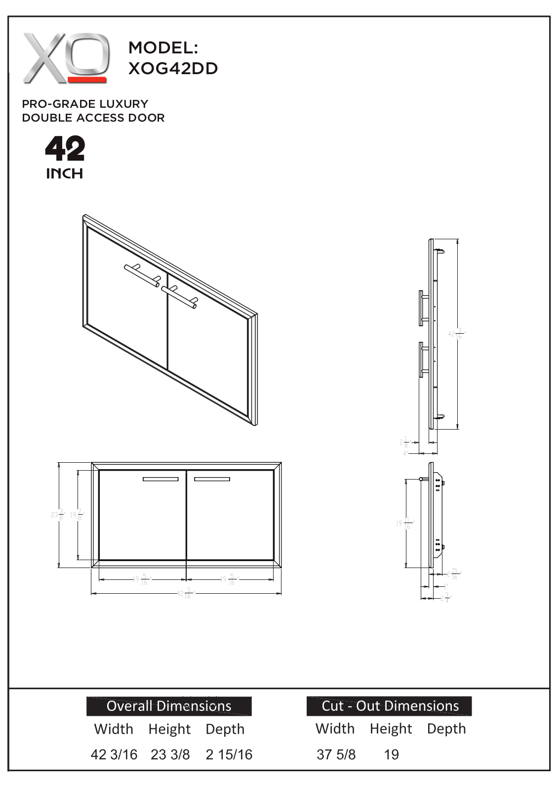 XO Appliance XOOD1019 Specifications - ManualMachine.com