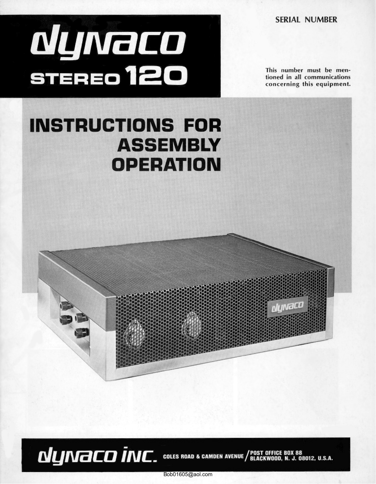 Dynaco ST-120 Service manual