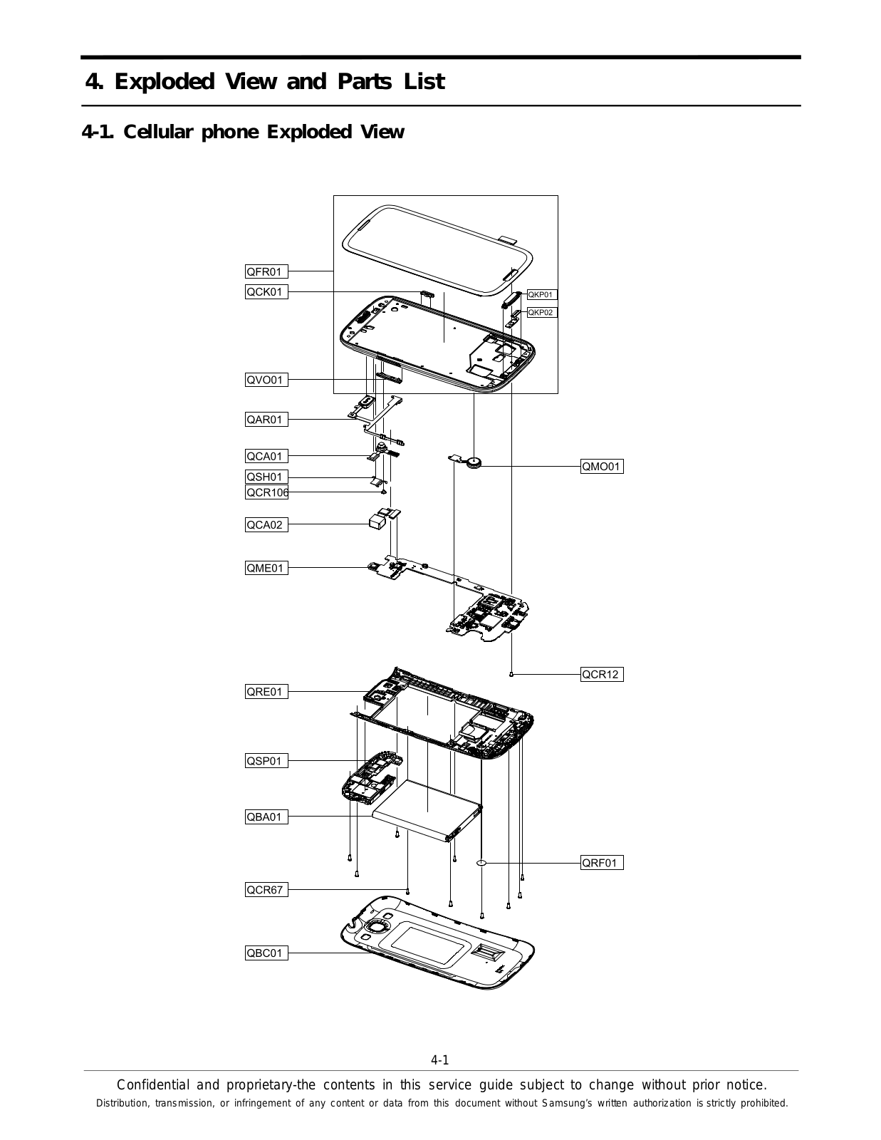 Samsung GT-I9300i Exploded View