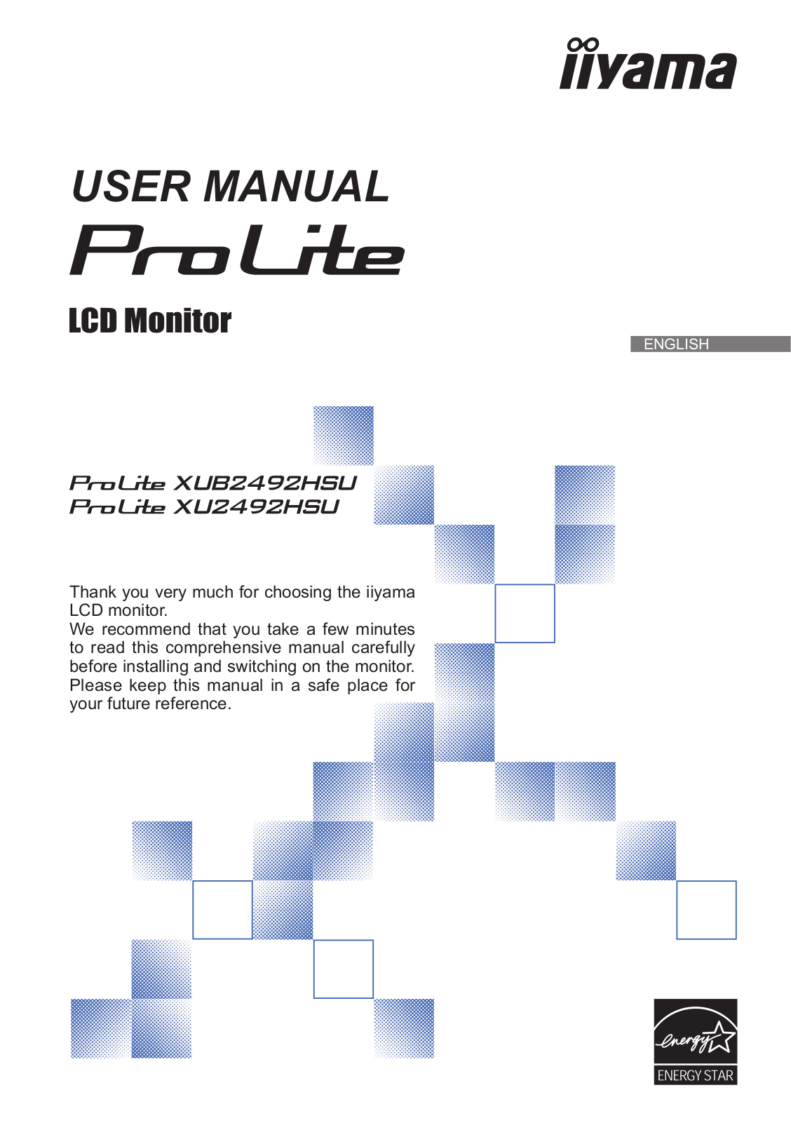 Iiyama ProLite XUB2492HSU, ProLite XU2492HSU User Manual