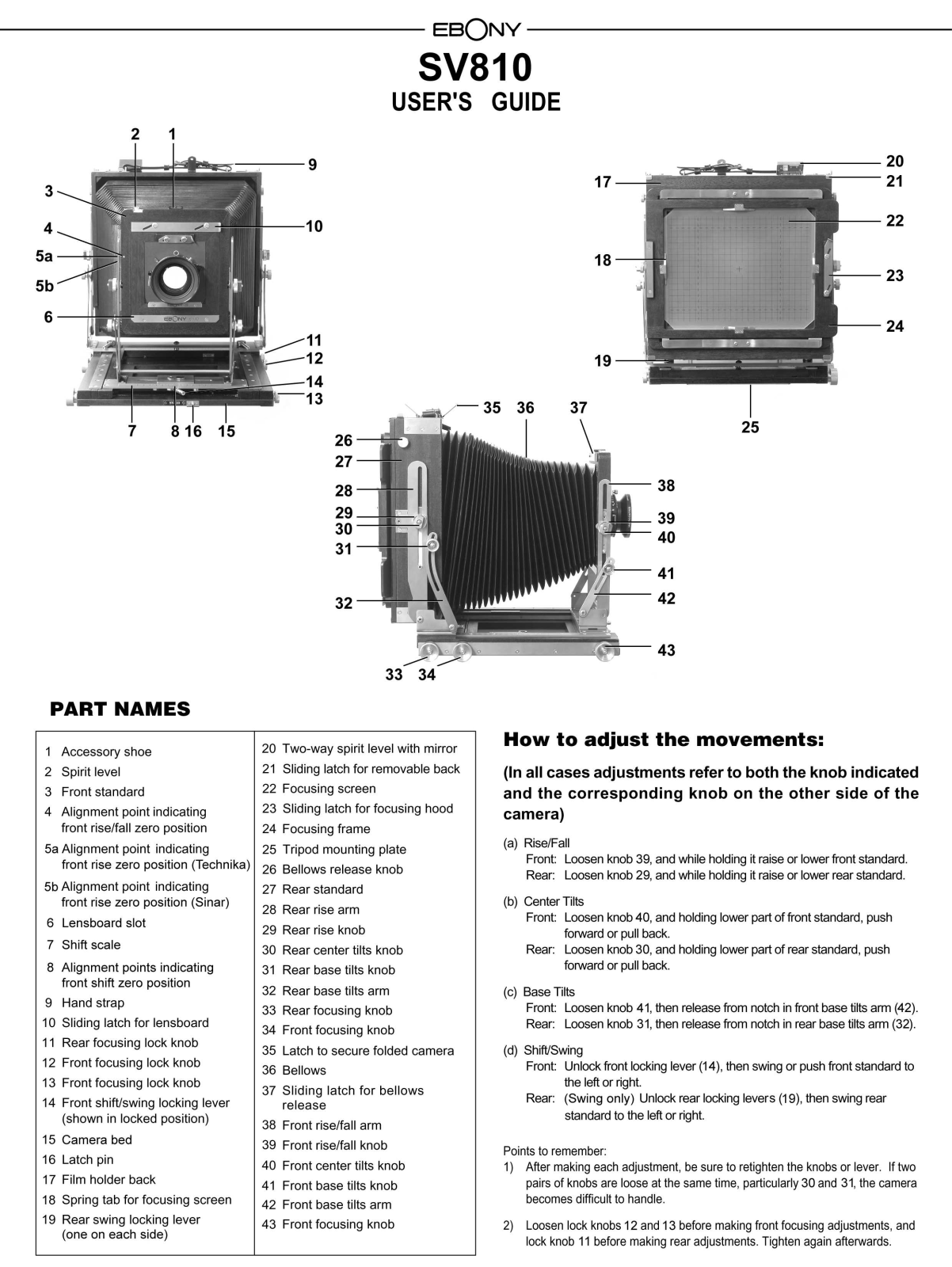 Ebony SV-810 User's Guide