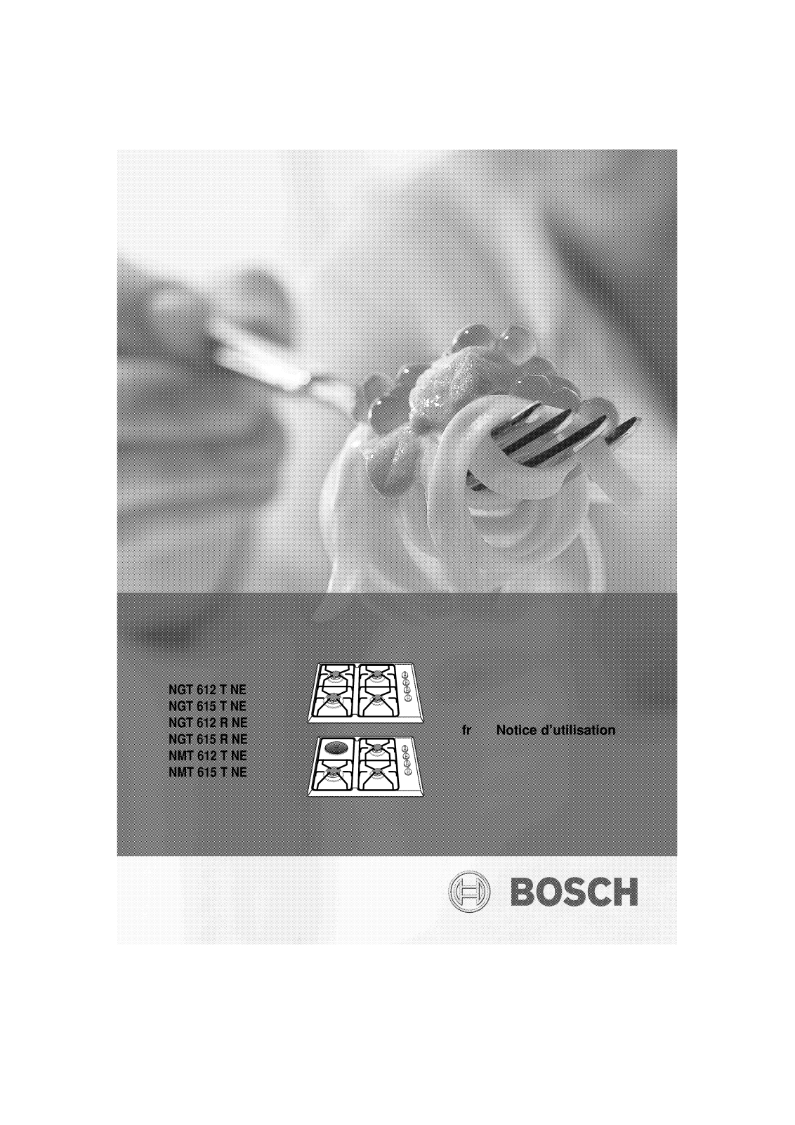 Bosch NMT612TNE, NGT615RNE, NGT612RNE, NGT612TNE, NGT615TNE User Manual
