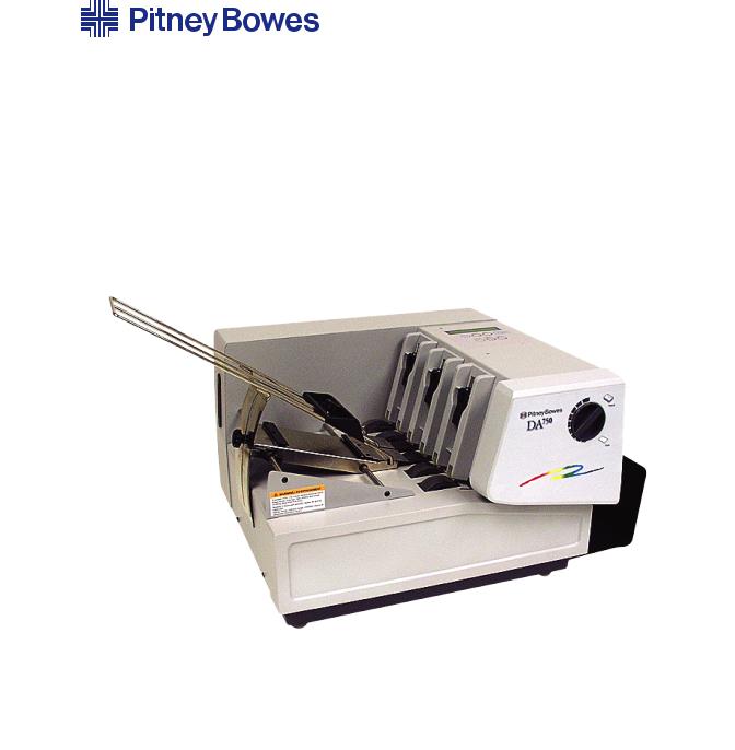 Pitney Bowes DA750, DA700 User Manual