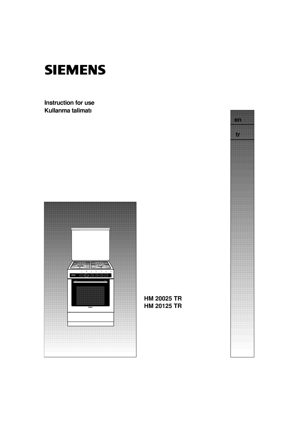 Siemens HM20125TR Operating instructions