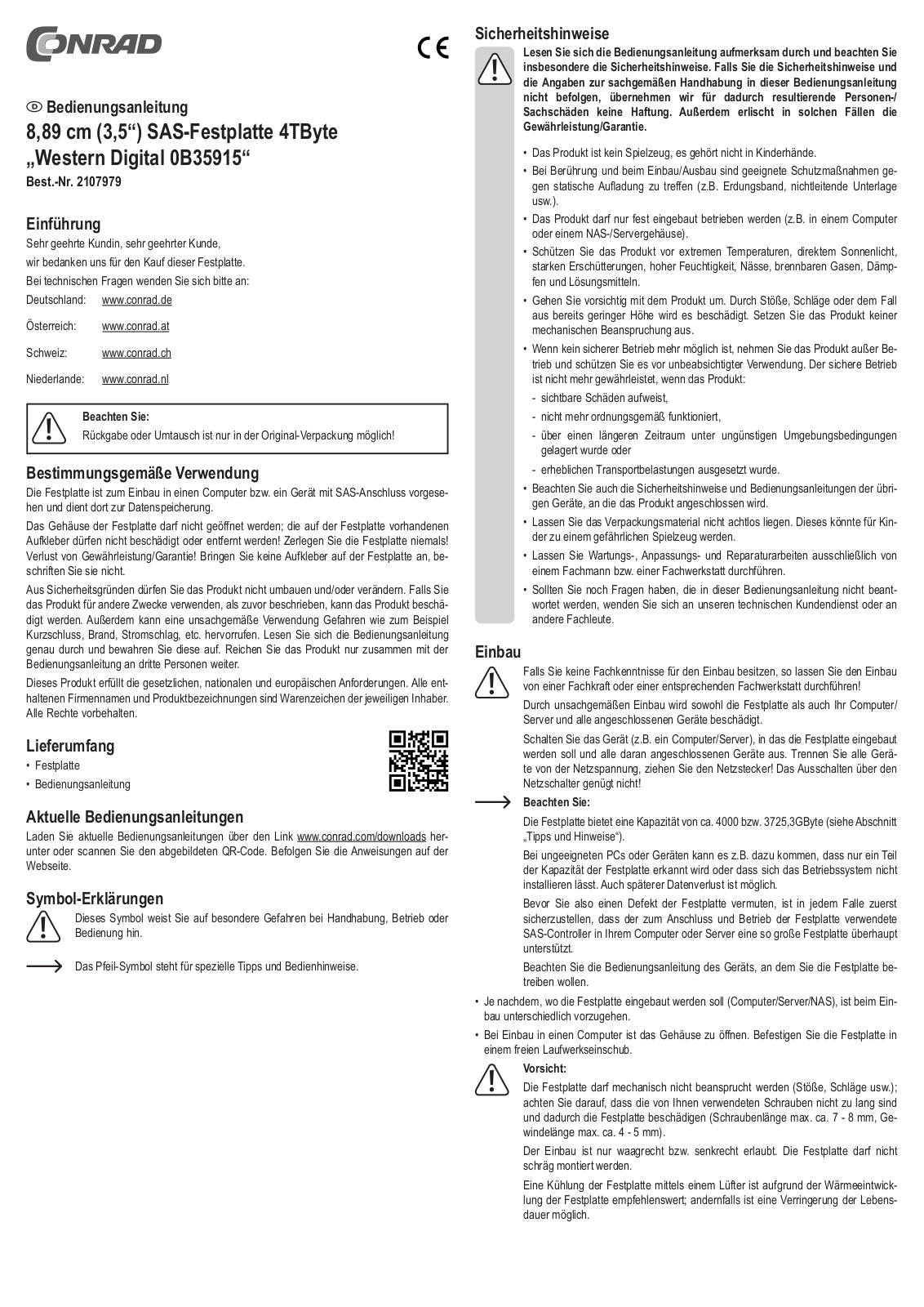 Western Digital 0B35915 Operation Manual