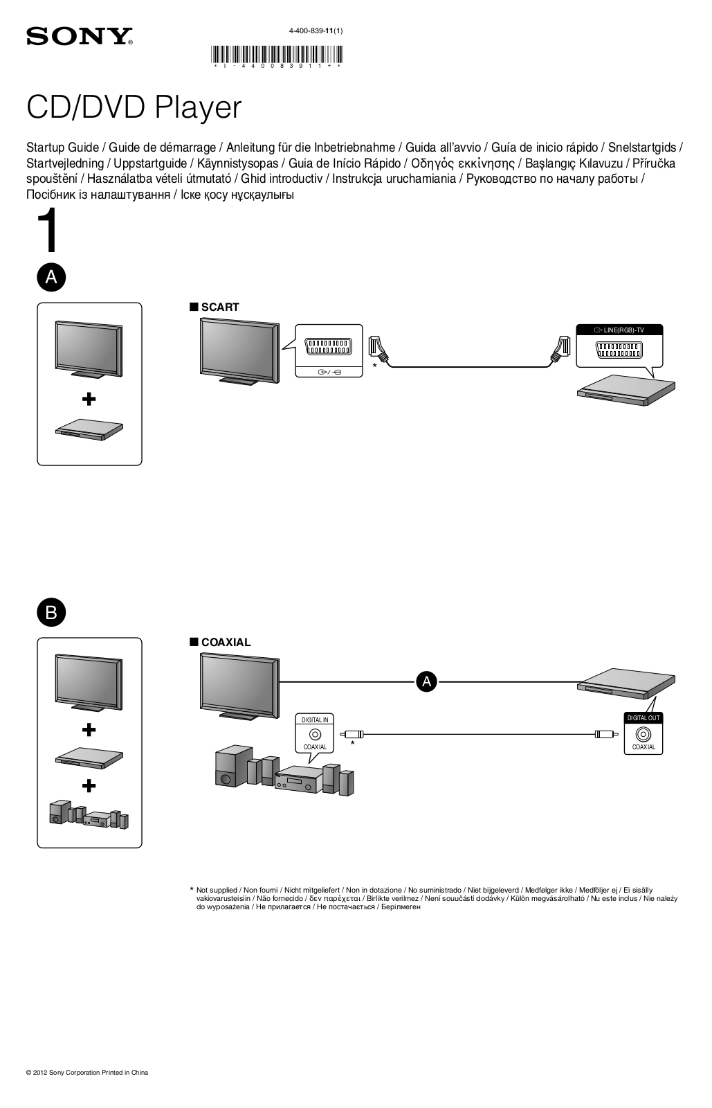 Sony DVP-SR160 User Manual