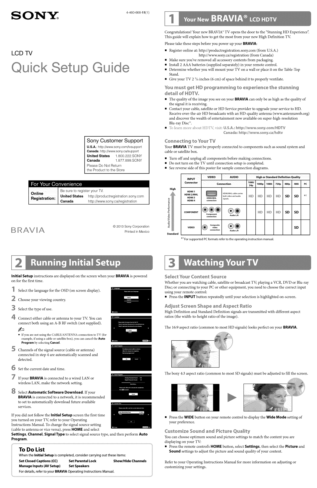 Sony KDL-70R550A, KDL-70R520A, KDL-60R550A, KDL-50R550A Owner’s Manual