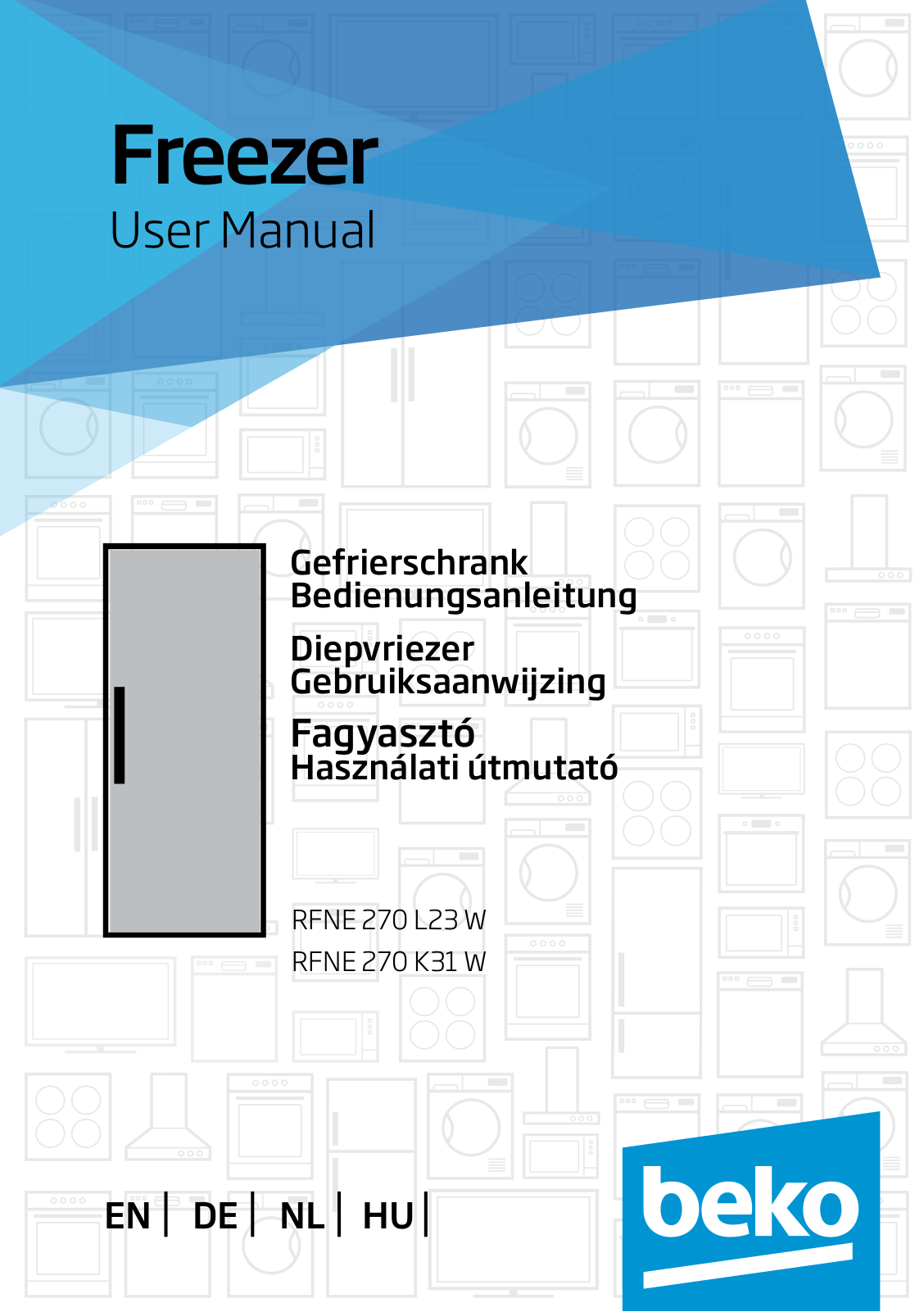 Beko RFNE 270 K31 W, RFNE 270 L23 W User manual