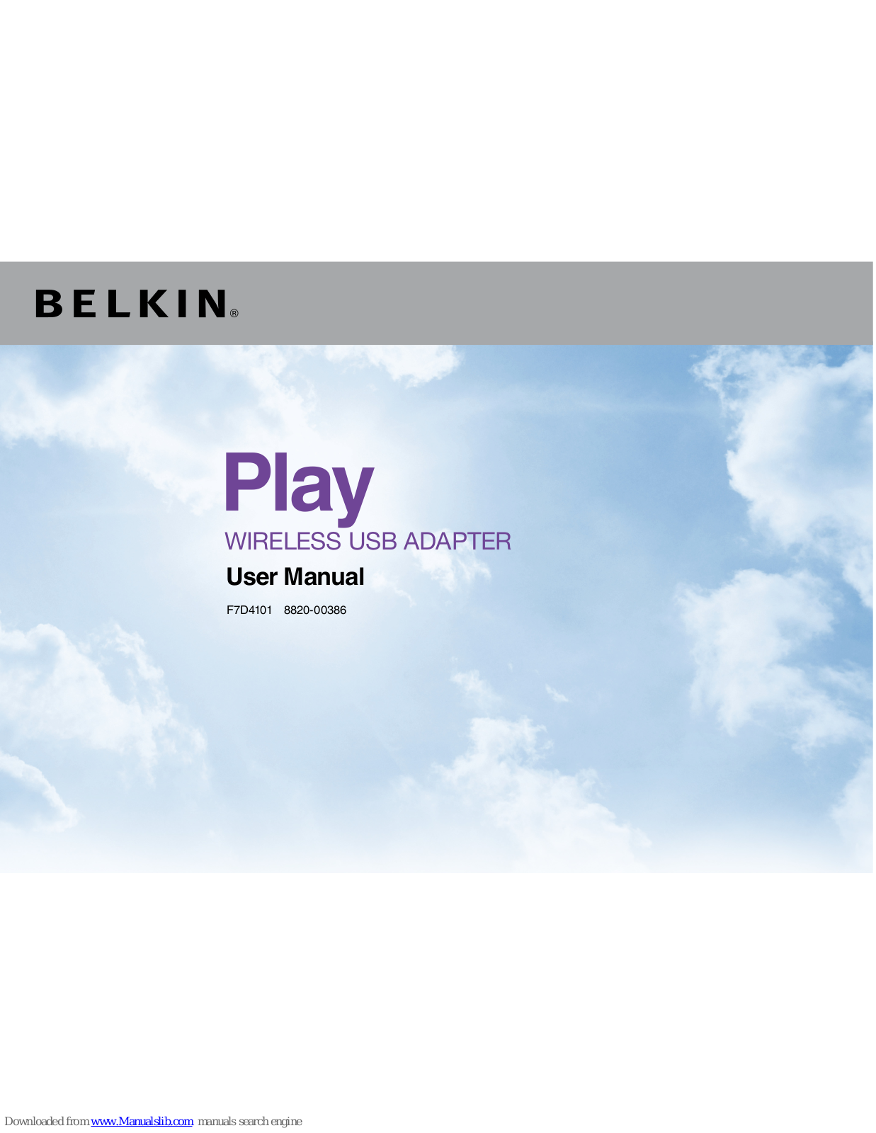 Belkin AP20800-10 User Manual