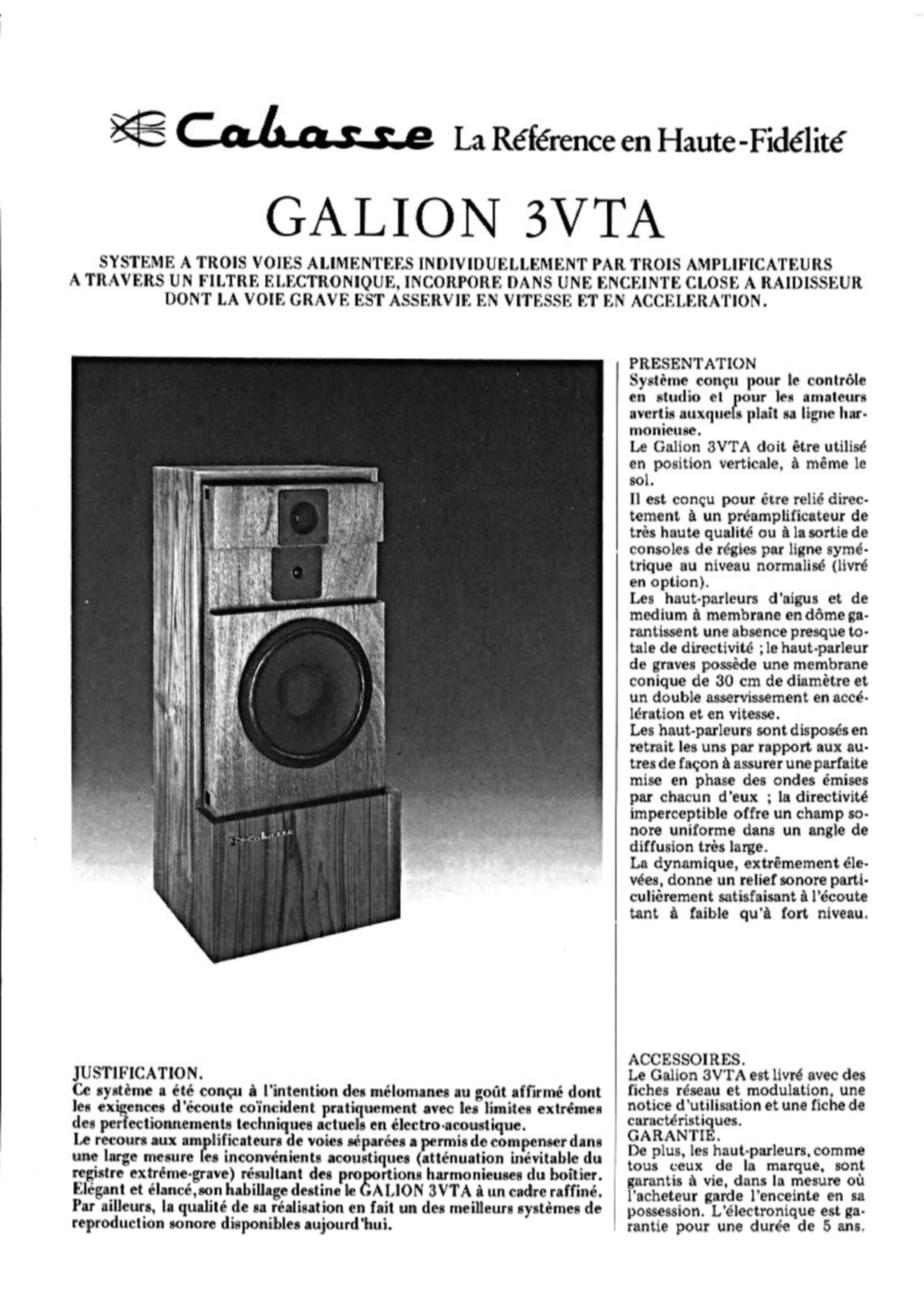 Cabasse Galion-3-VTA 2 User guide - ManualMachine.com