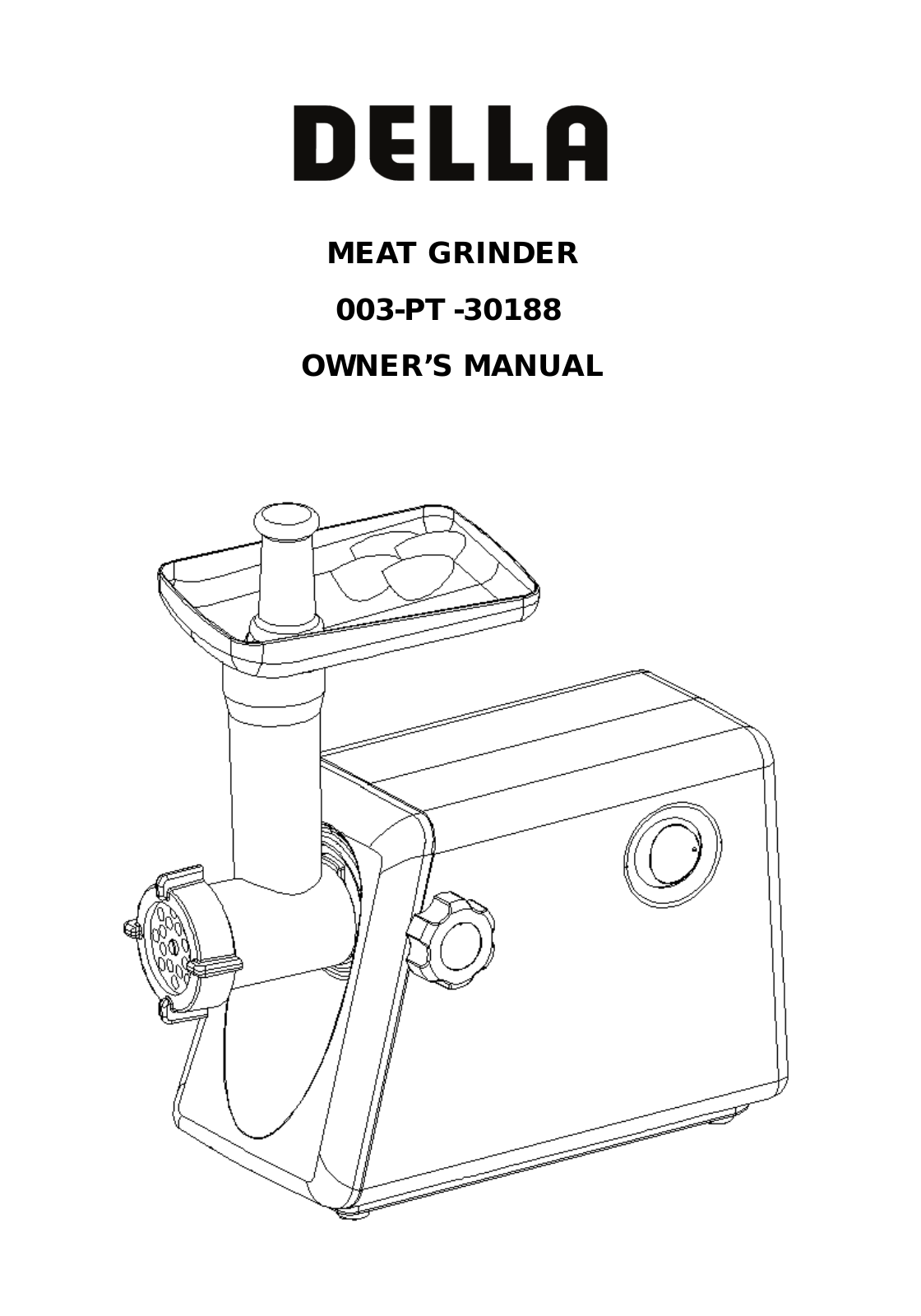 Della 003-PT-30188 User Manual