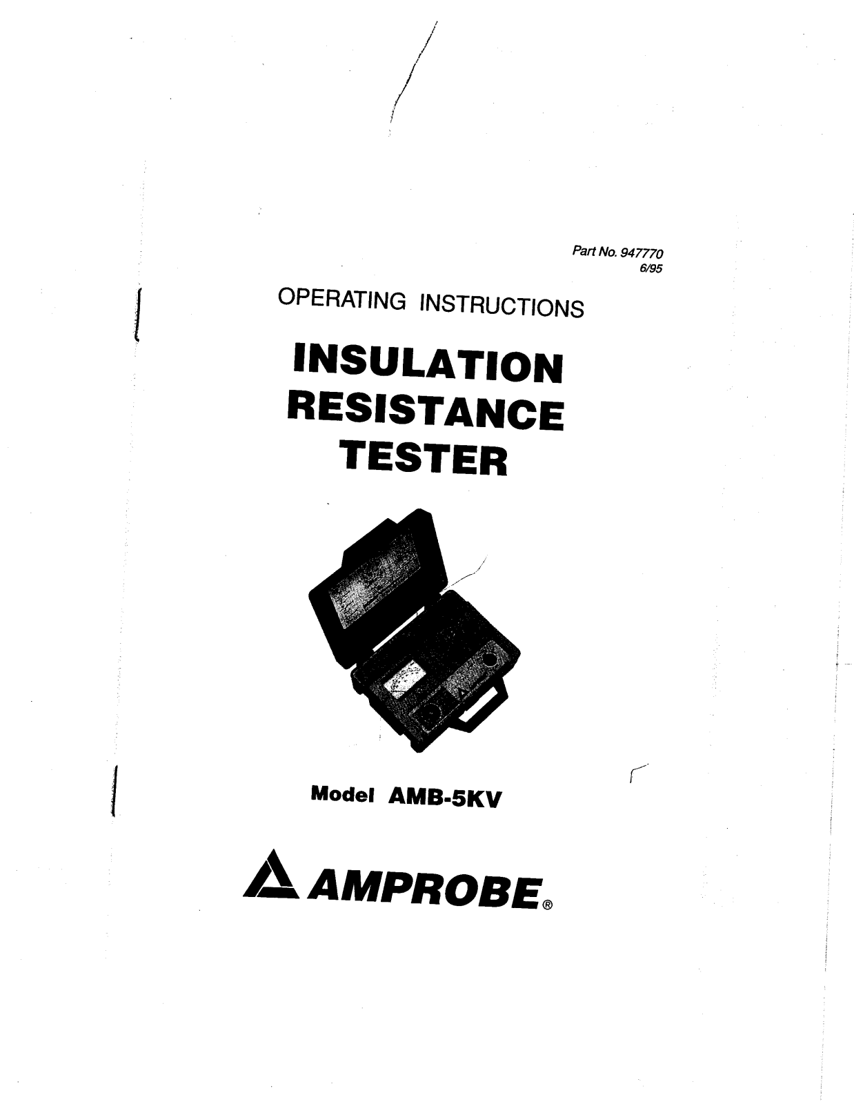 Amprobe AMB-5KV Instruction Manual