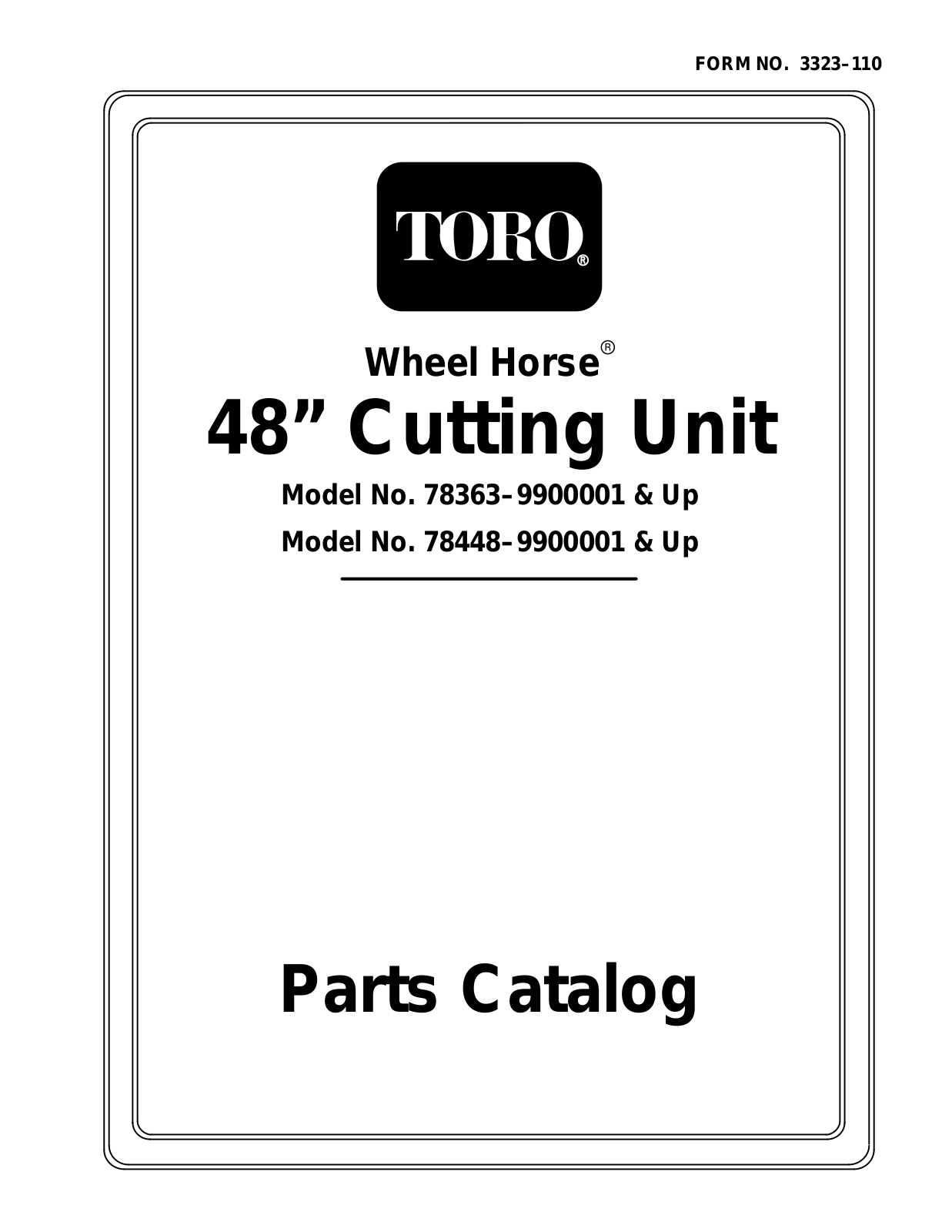 Toro 78363, 78448 Parts Catalogue