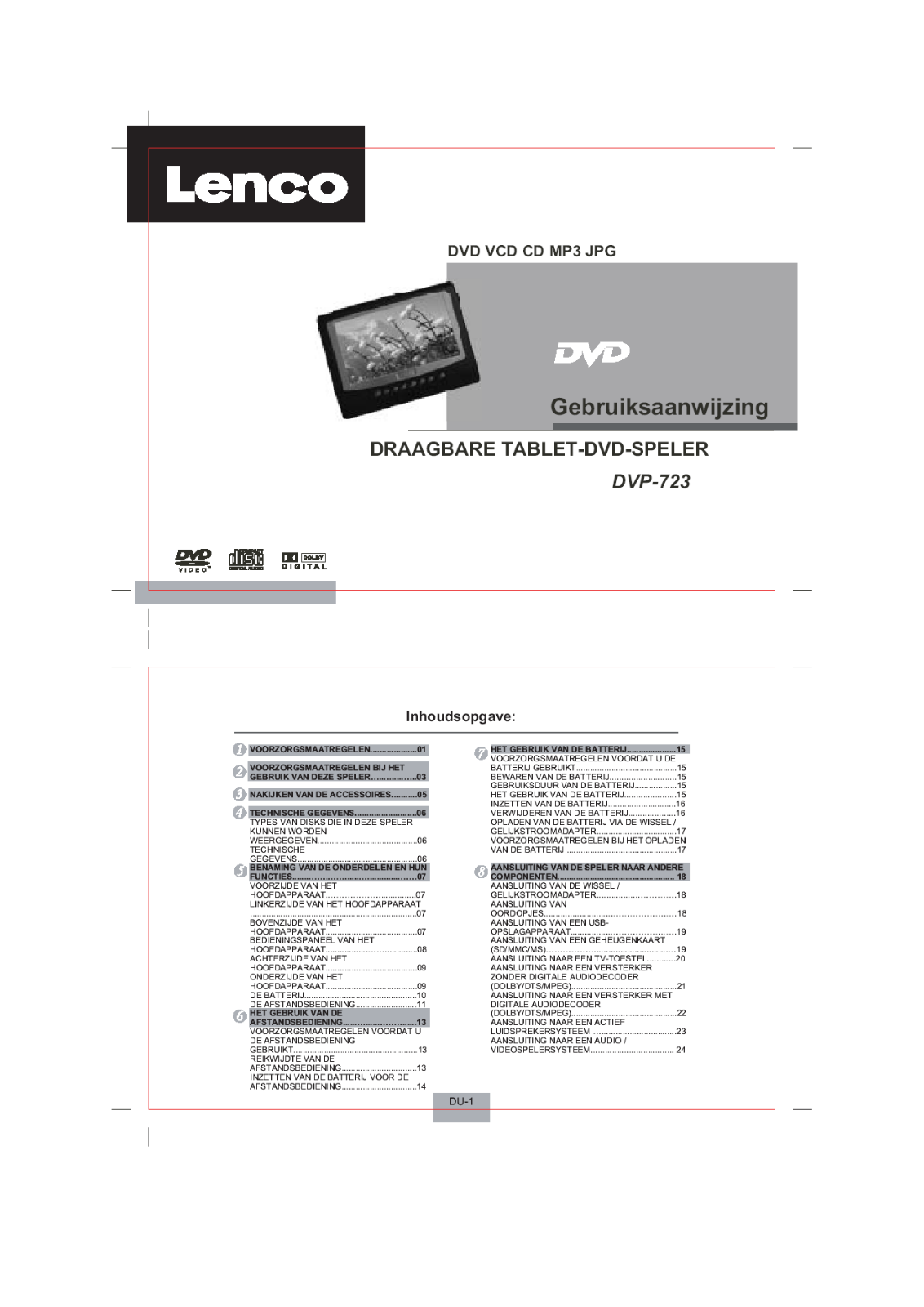 Lenco DVP-723 User Manual