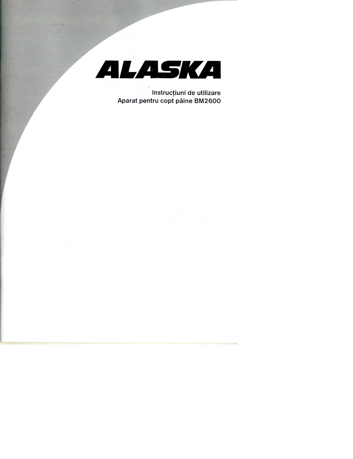 Alaska BM2600 User Manual