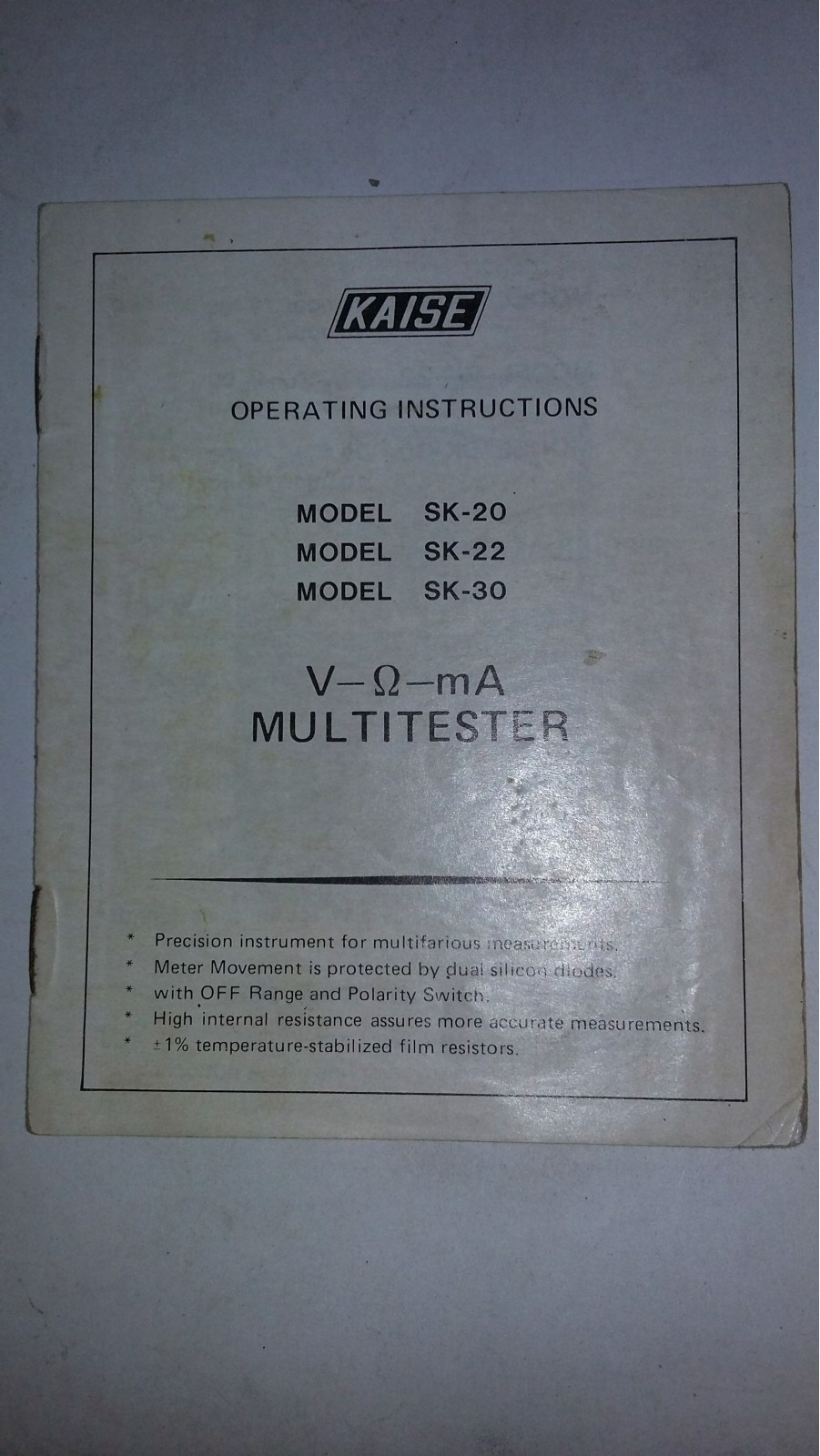 Kaise SK20, SK22, SK30 Schematic