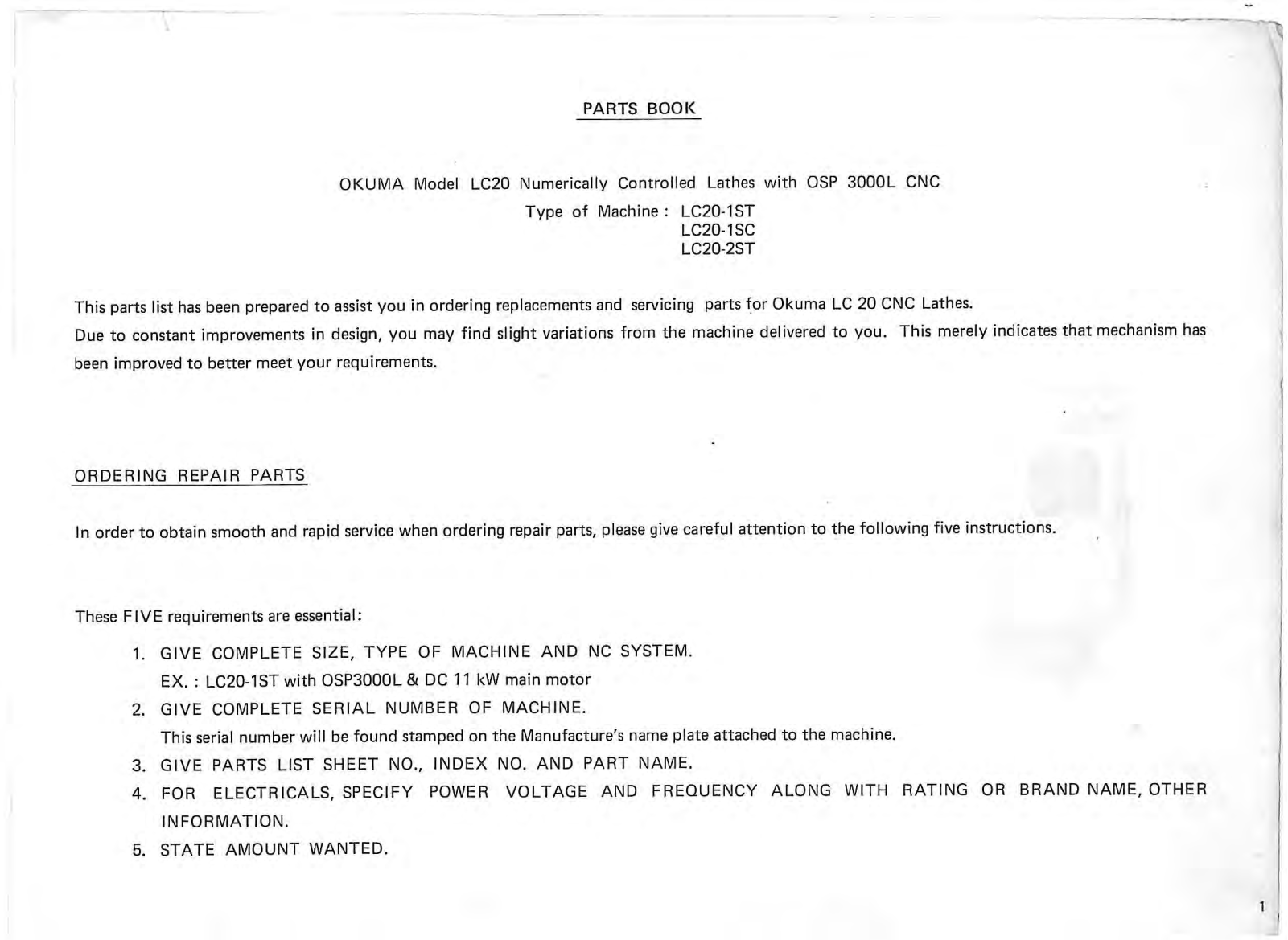 okuma OSP 3000L User Manual