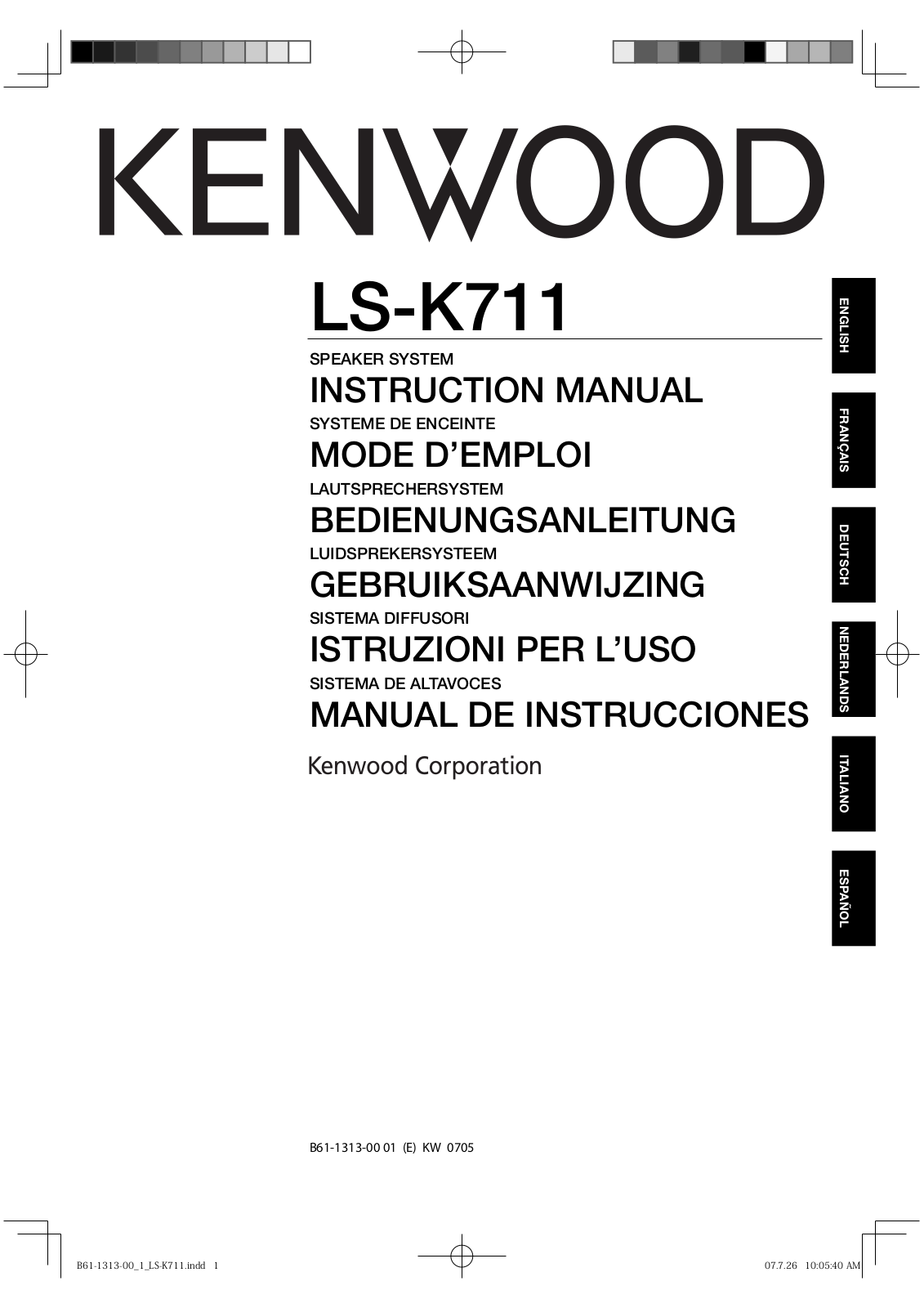 Kenwood LS-K711 User Manual